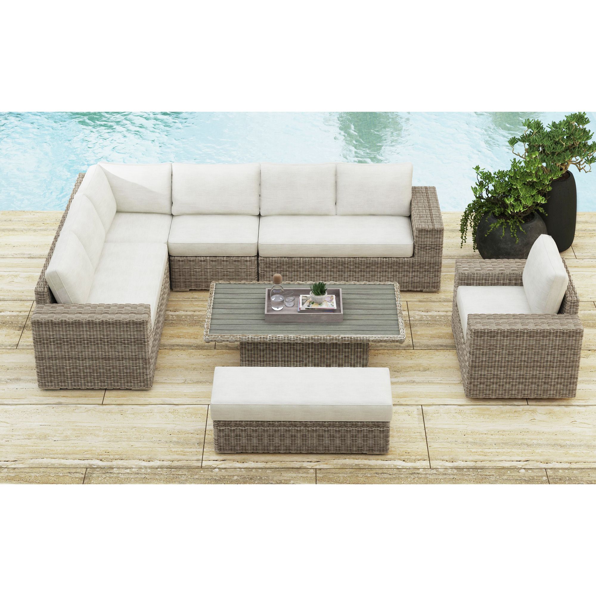 Carmona - 4 Piece Conversion Set - Natural And Olefin Beige