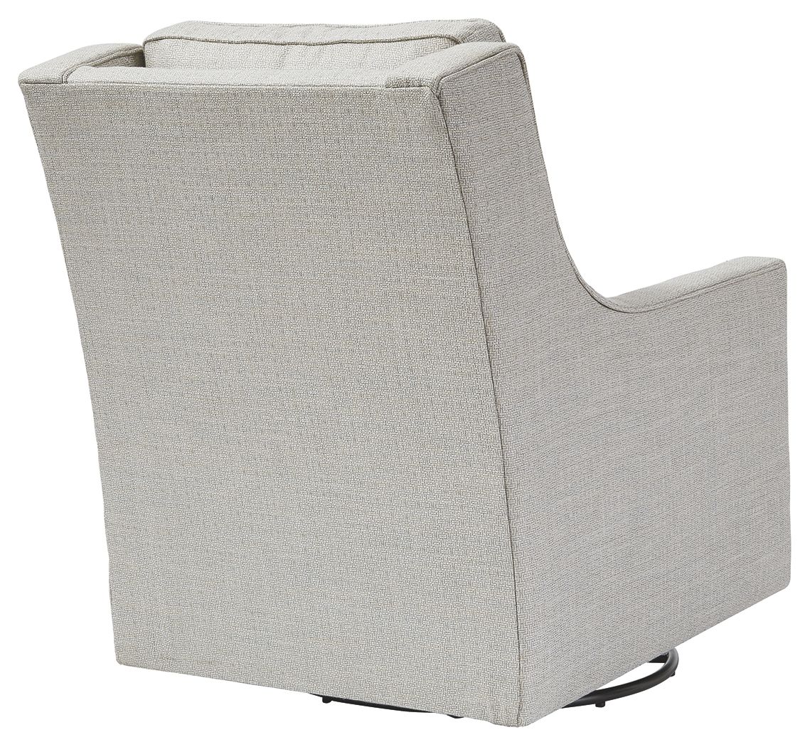 Ashley Furniture Kambria - Swivel Glider Accent Chair - Frost - Image 5