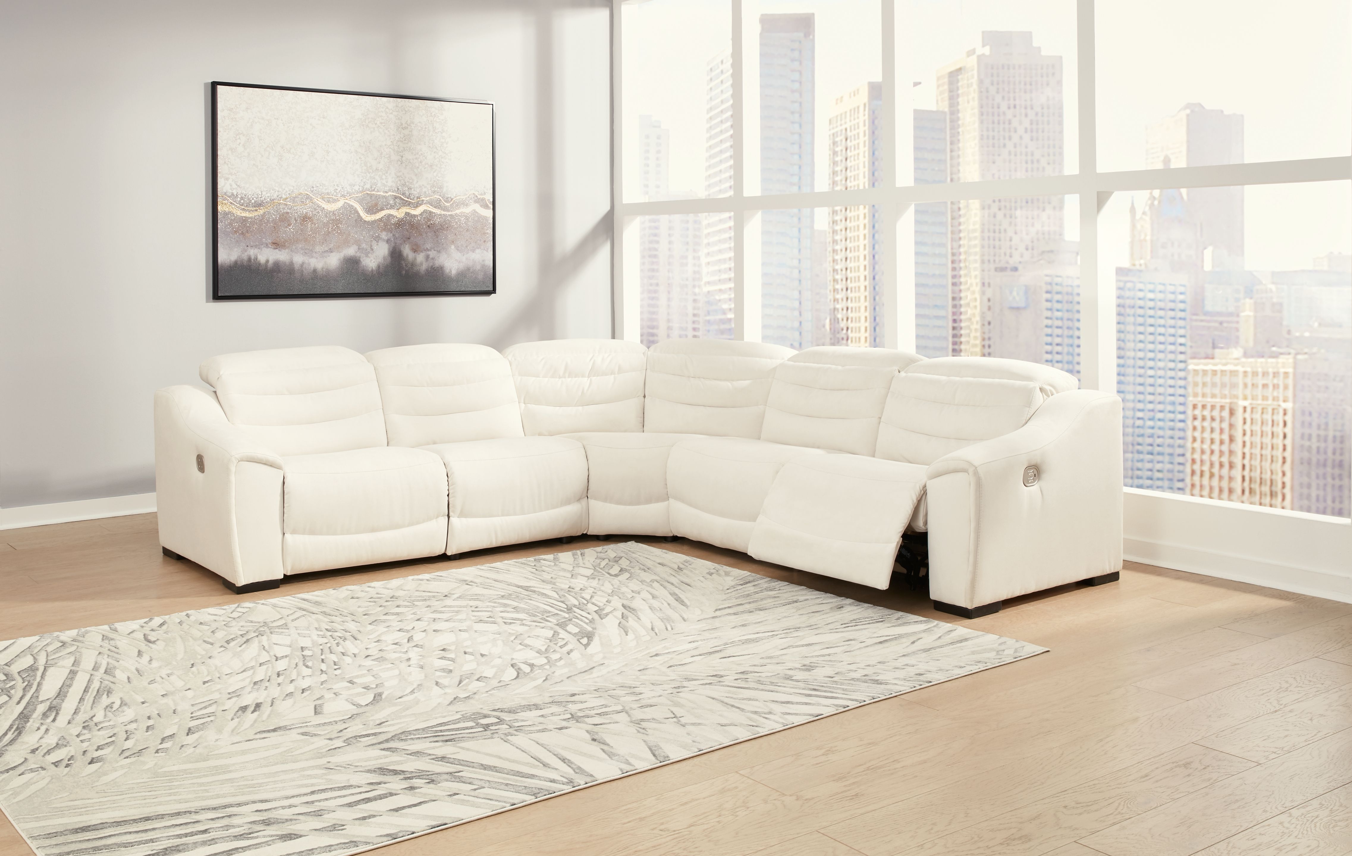 Nextgen Gaucho Chalk Zero Wall Recliners 5 Pc Sectional New Lots Furniture Online Store
