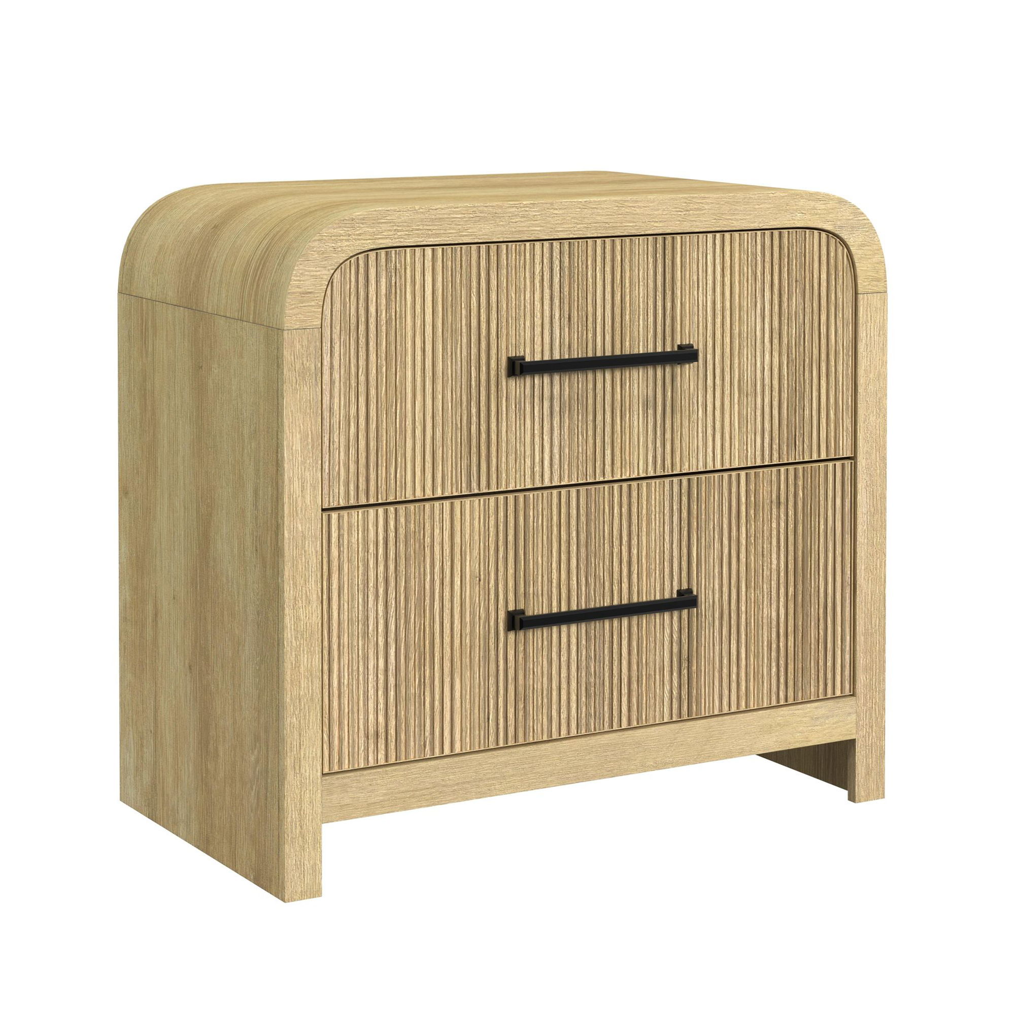 2-Drawer Nightstand With USB