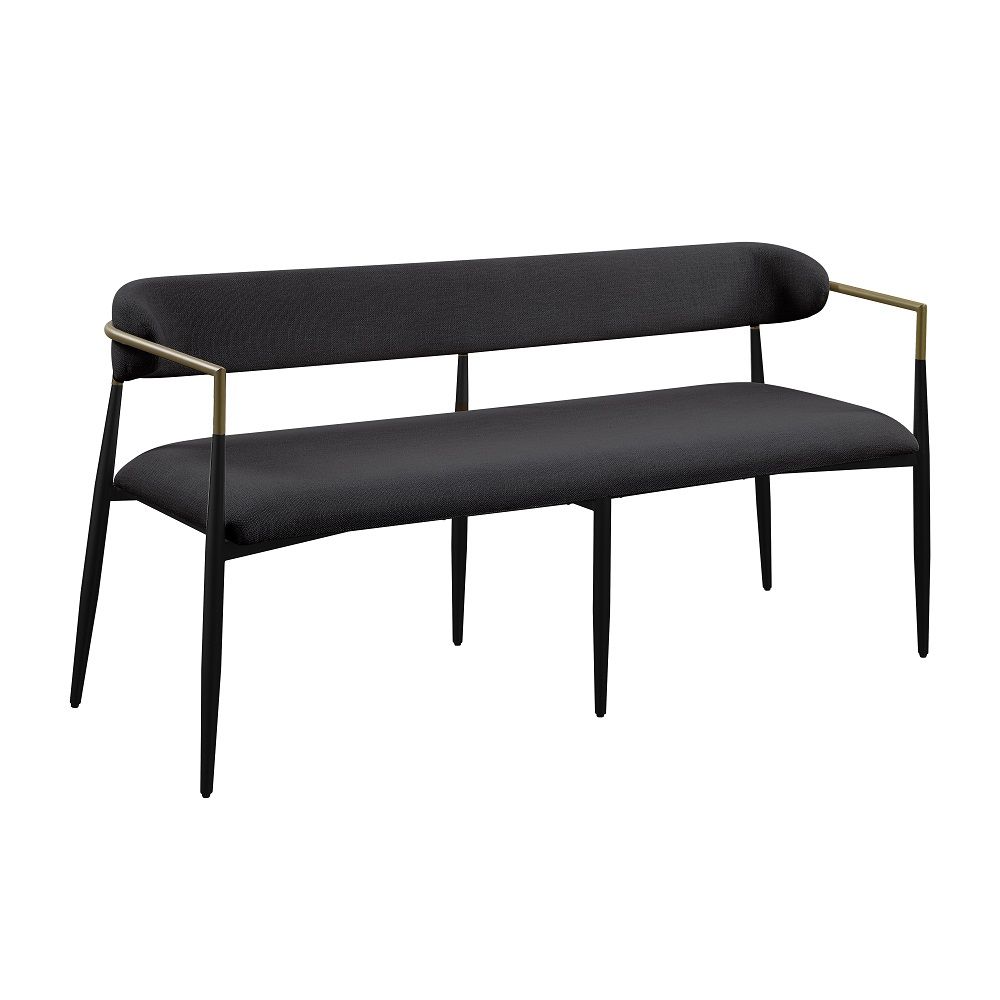 Jaramillo - Bench - Beige Chenille & Black, black, view 2