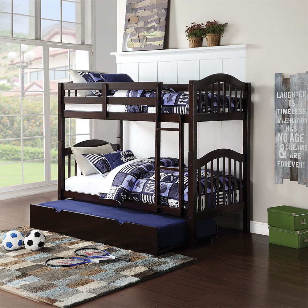 Heartland - Twin Over Twin Bunk Bed - Espresso, dark brown, view 5