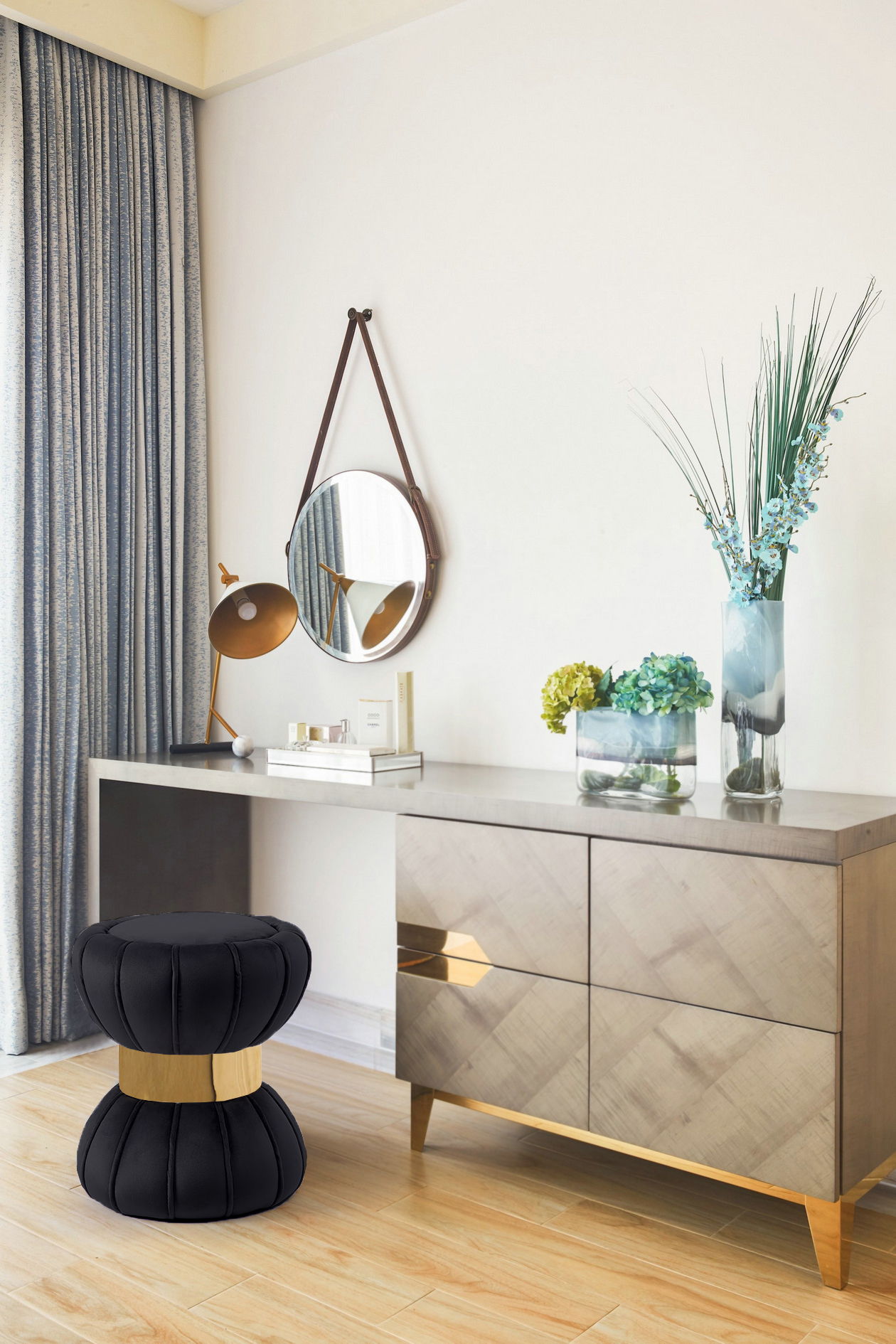 Vino - Ottoman / Stool - Black