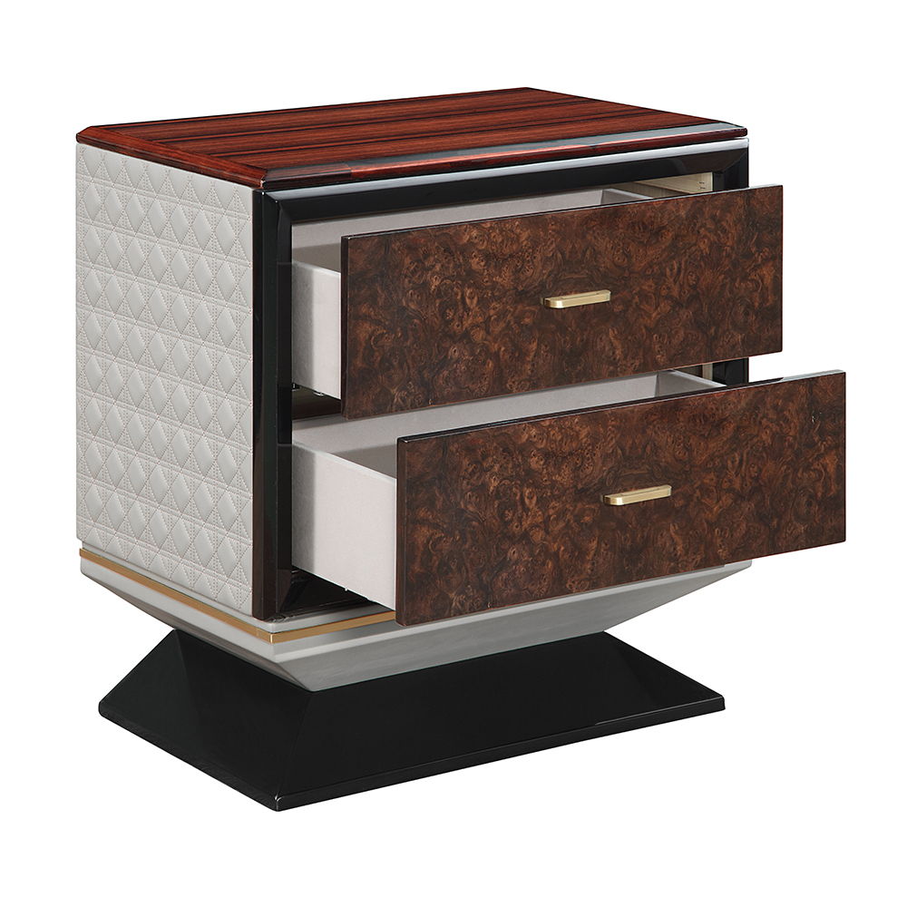 Jamonica - Nightstand With 2 Drawers - Dark Brown, dark brown, view 4