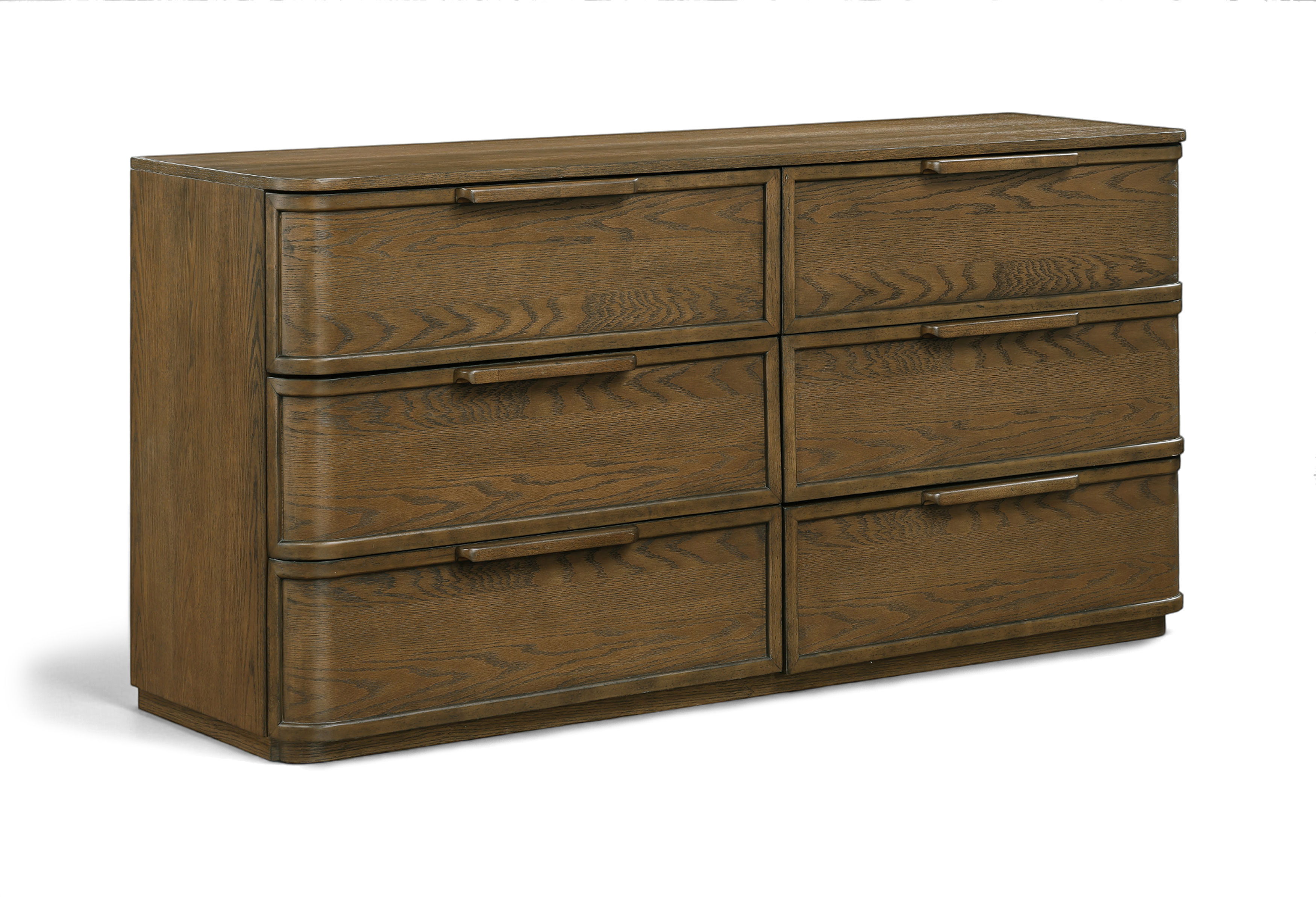 Tiberio - Oak Veneer And Solid Wood Dresser - Brown