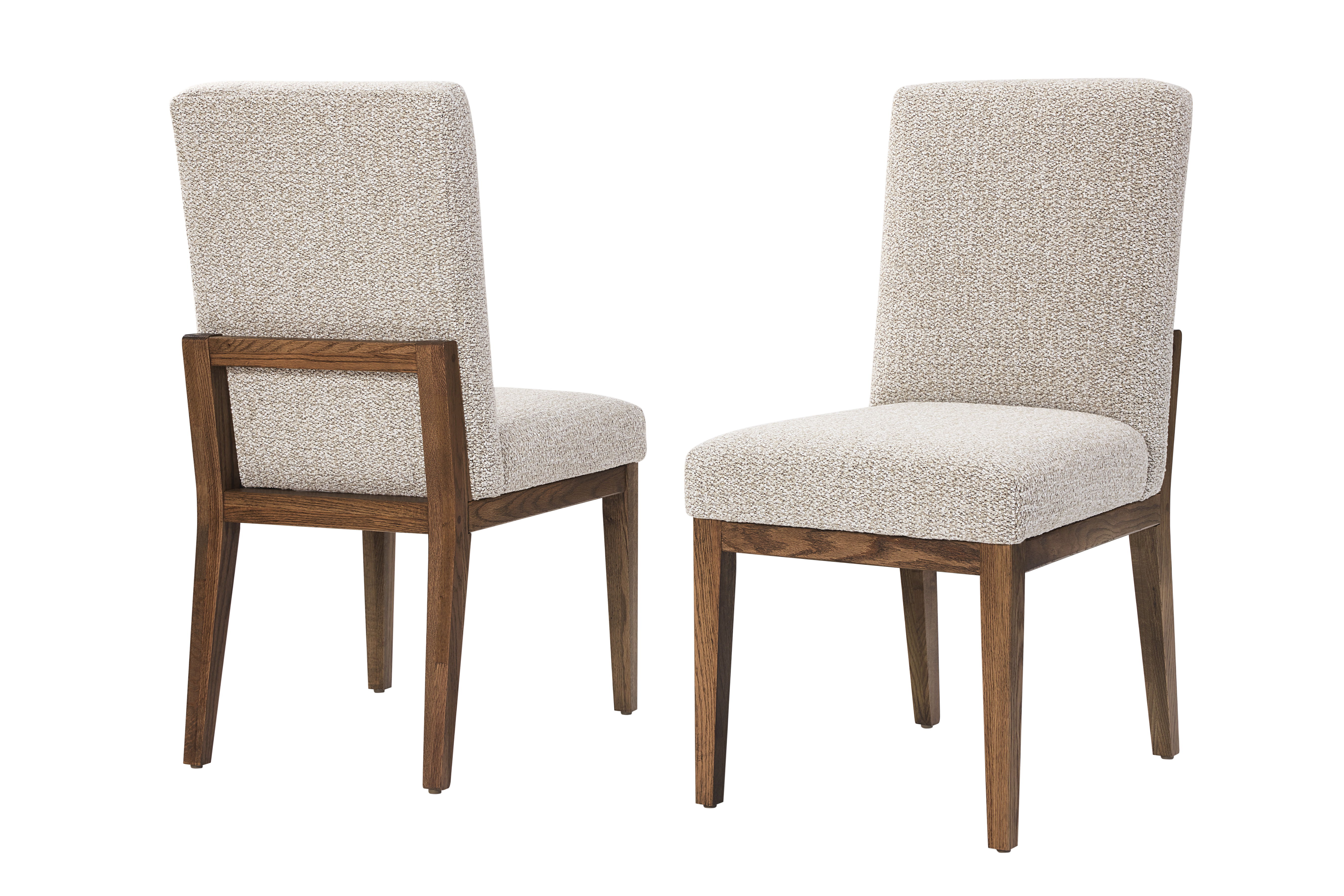 Vaughan-Bassett Dovetail - Upholstered Side Chair - Grey Fabric - Natural