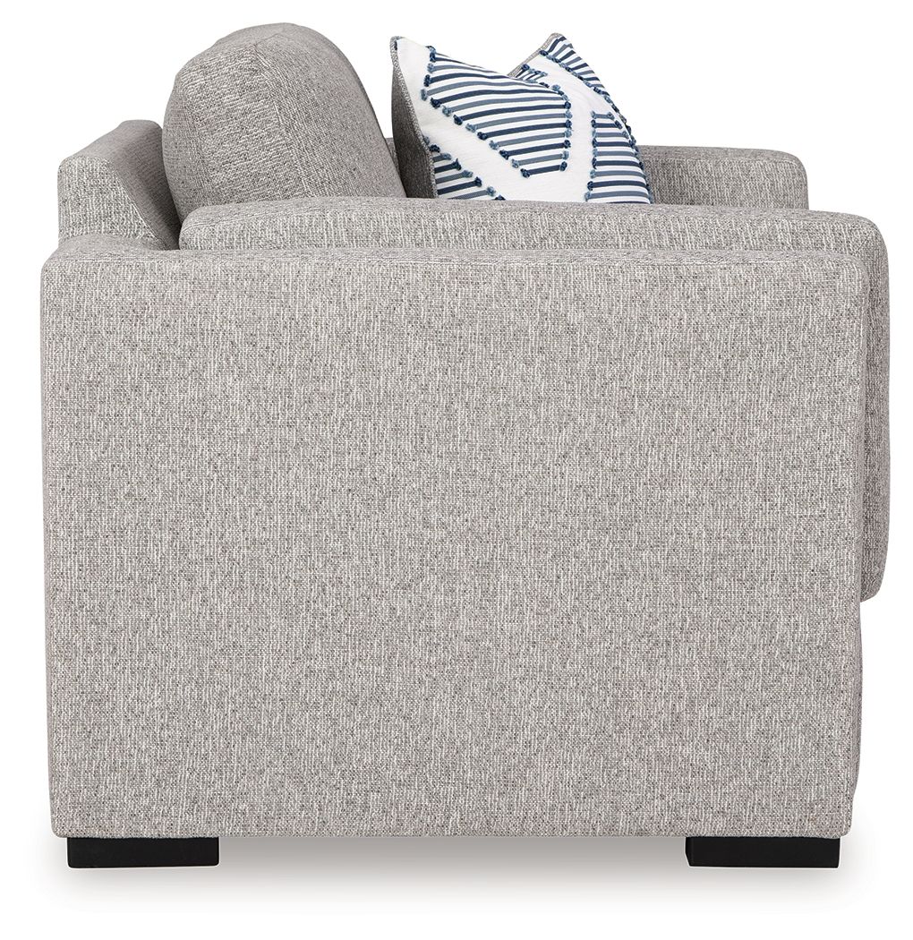 Ashley Furniture Evansley - 4 Pc. - Sofa, Loveseat, Chair And A Half, Ottoman - Pewter - Image 4