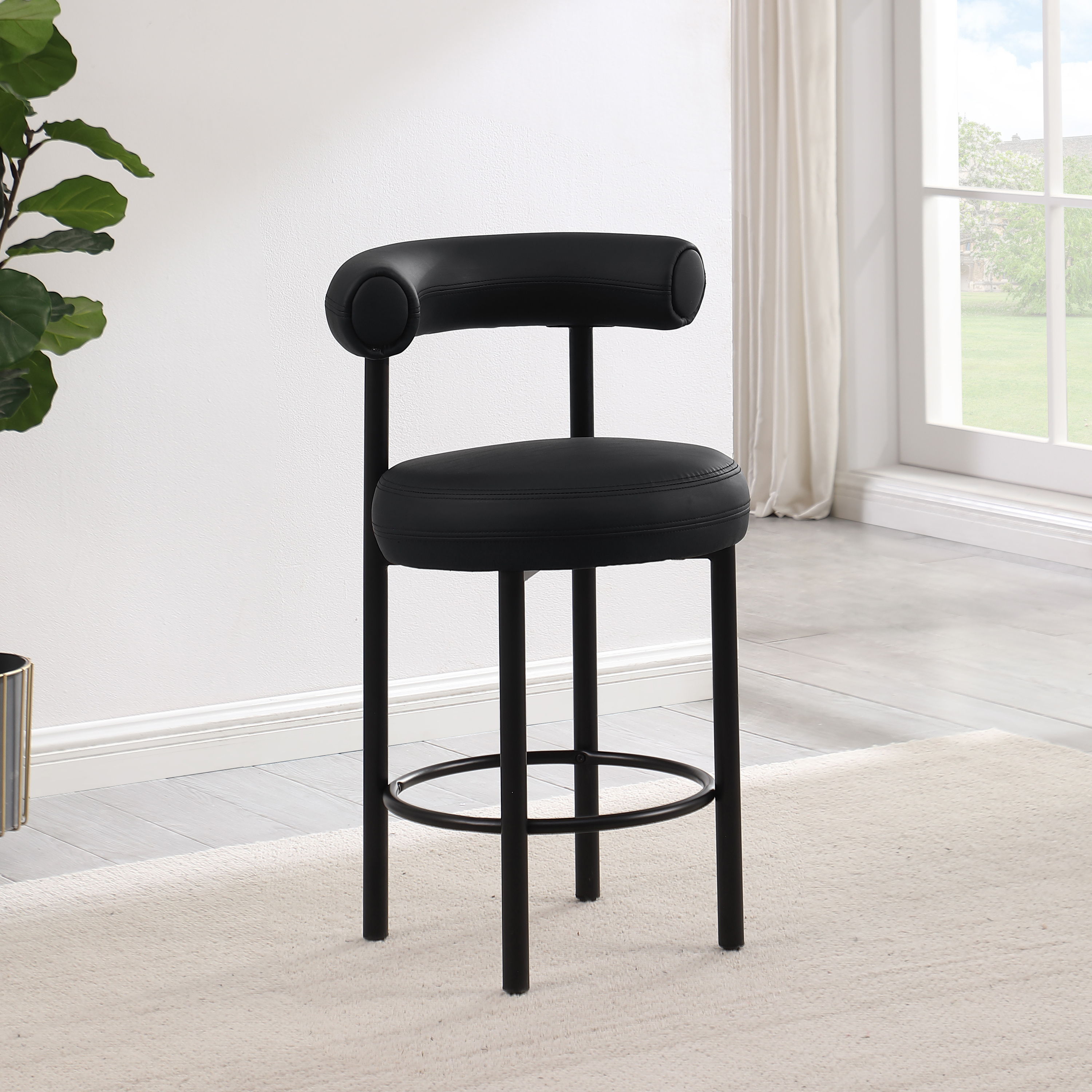 Bordeaux - Counter Stool (Set of 2) - Black