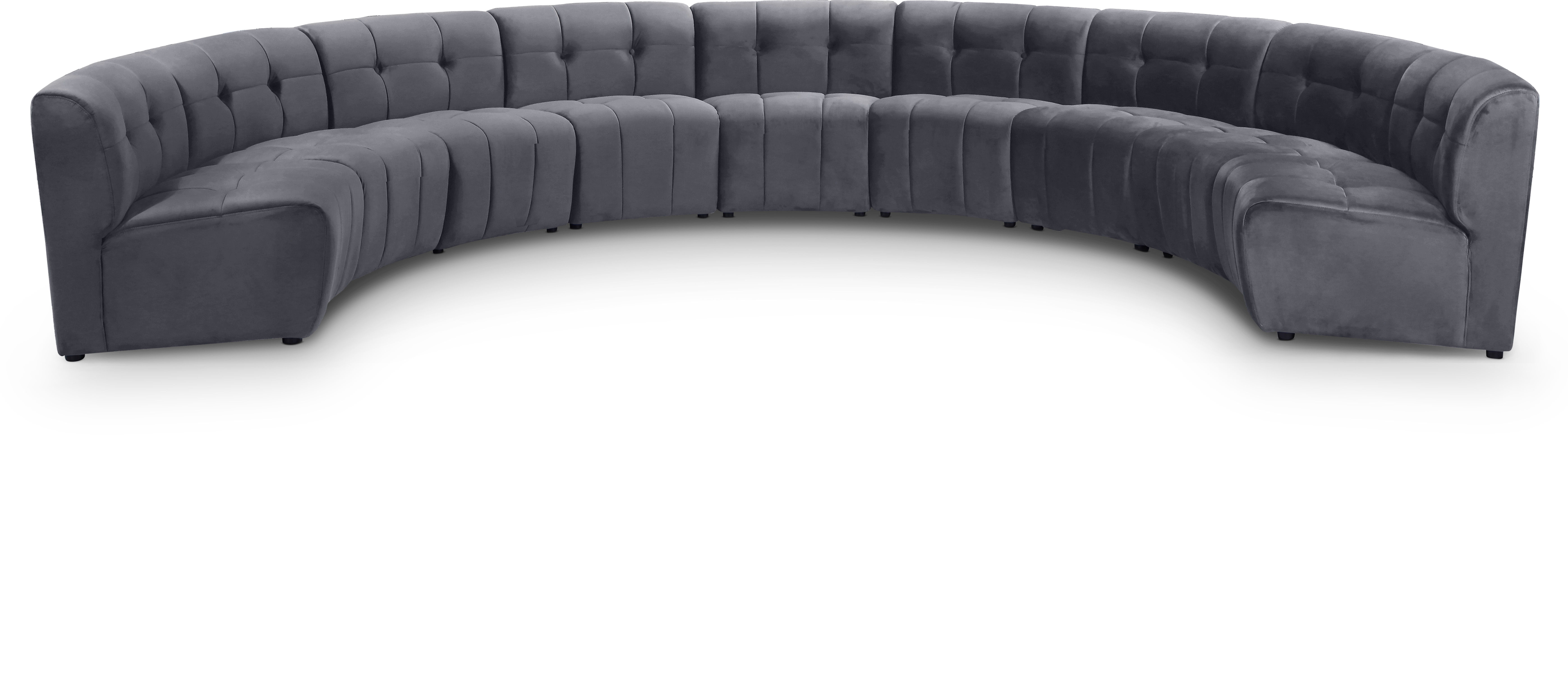 Limitless - 9 Piece Modular Sectional - Gray