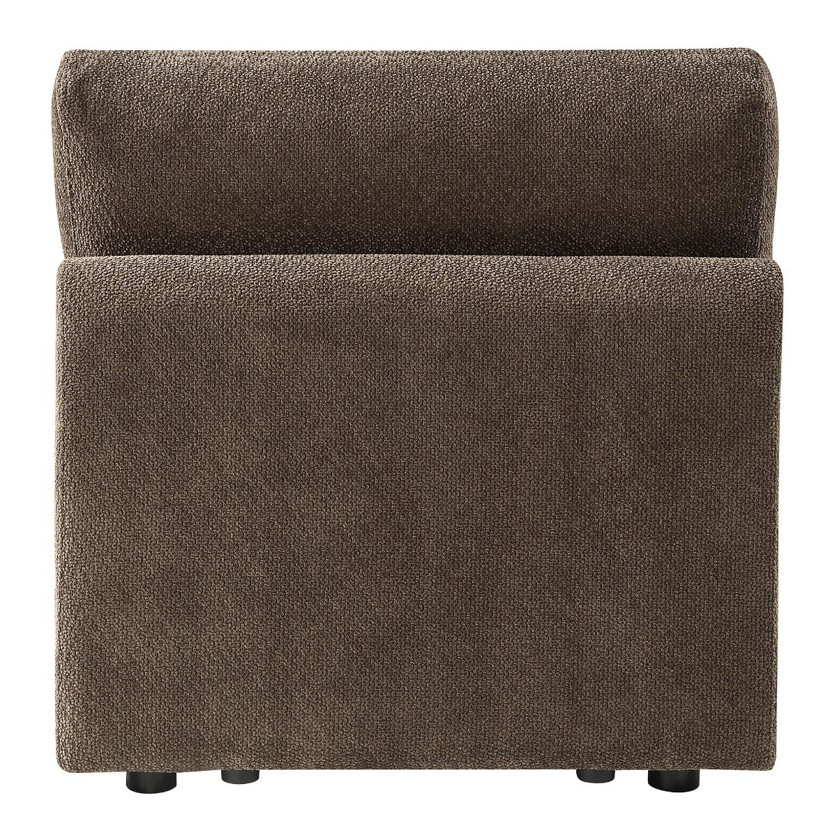 Theodore - Modular Armless Chair - Brown Chenille, dark brown, view 4