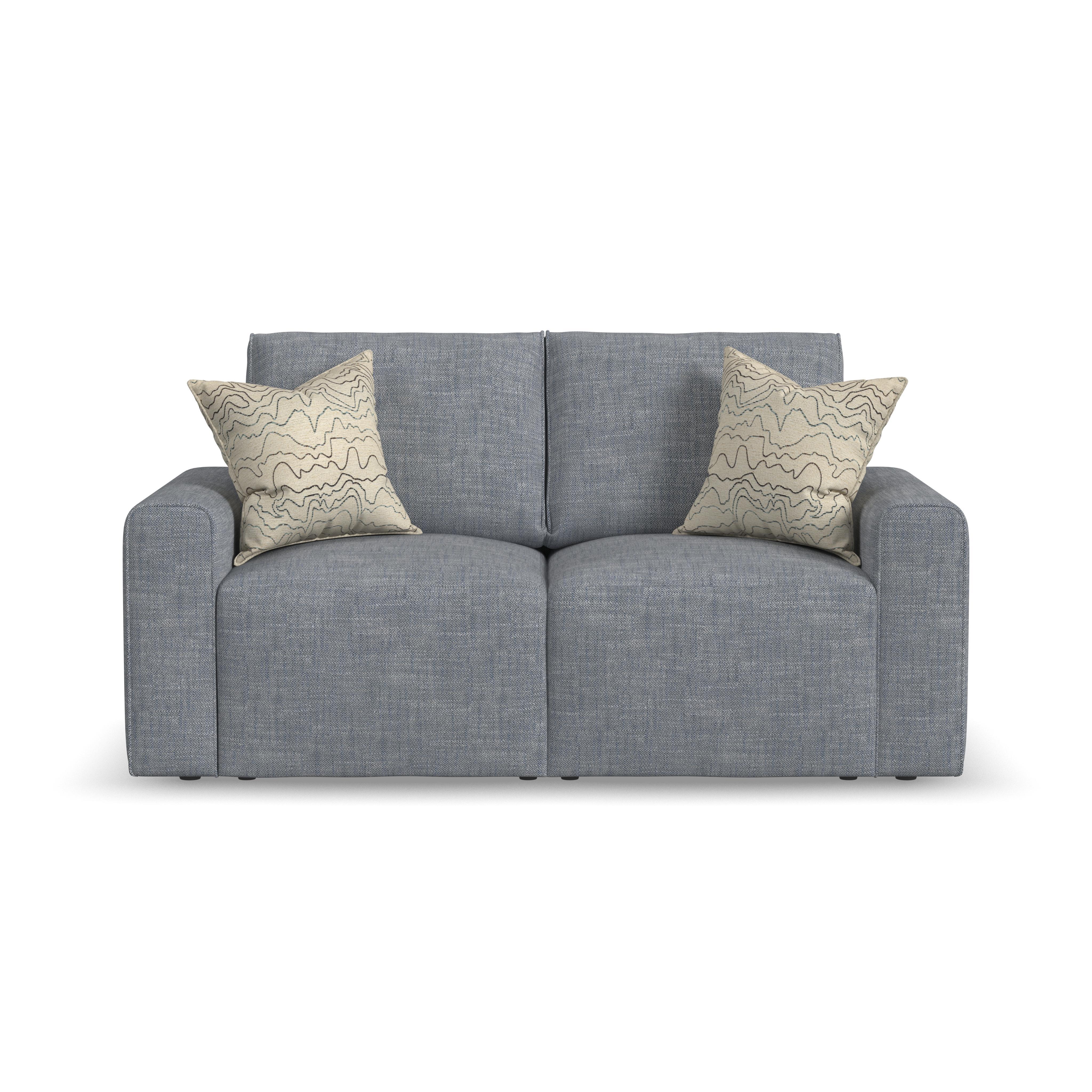 Dawson - Fabric Stationary Loveseat, dark brown, view 4