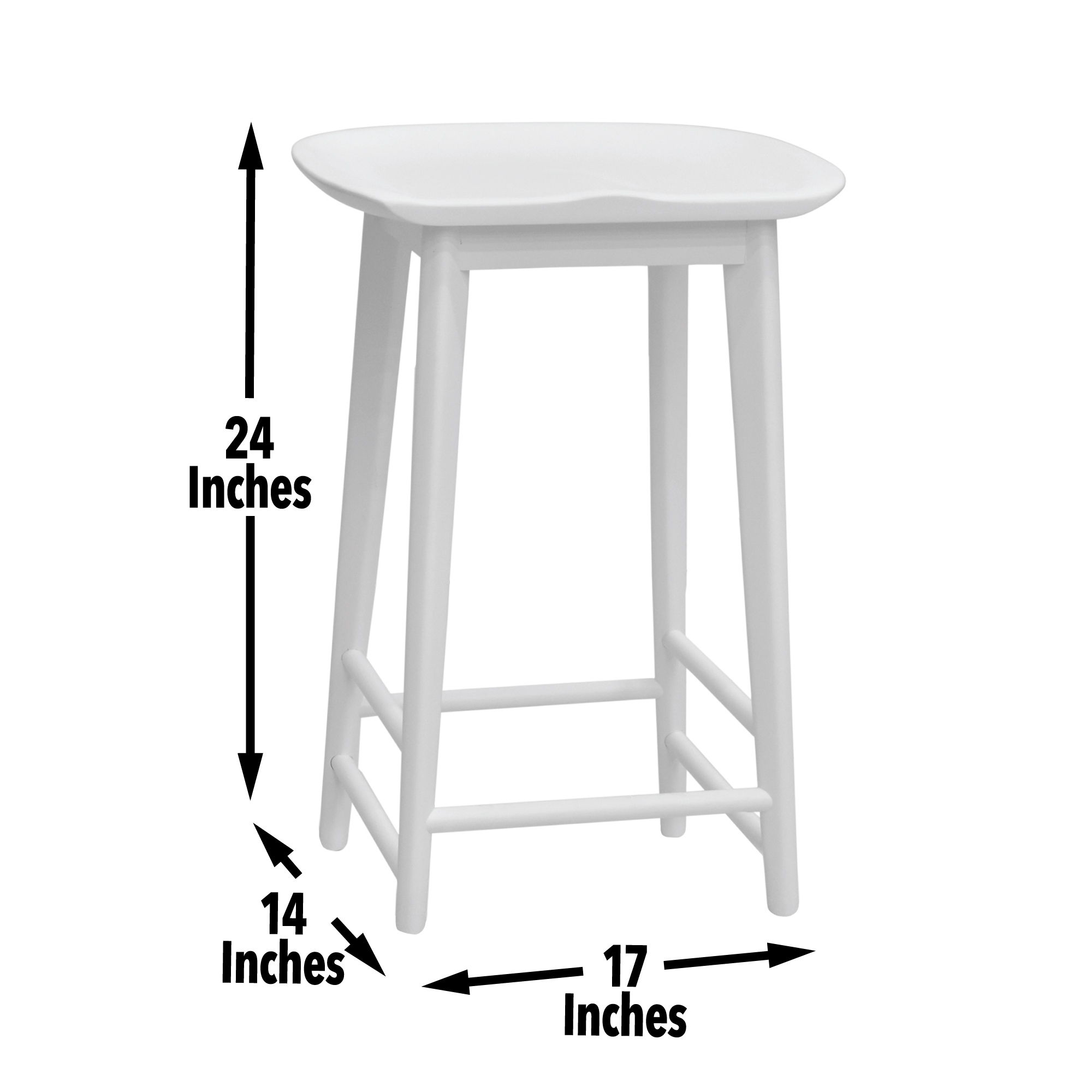 Hilton - Counter Stool - White