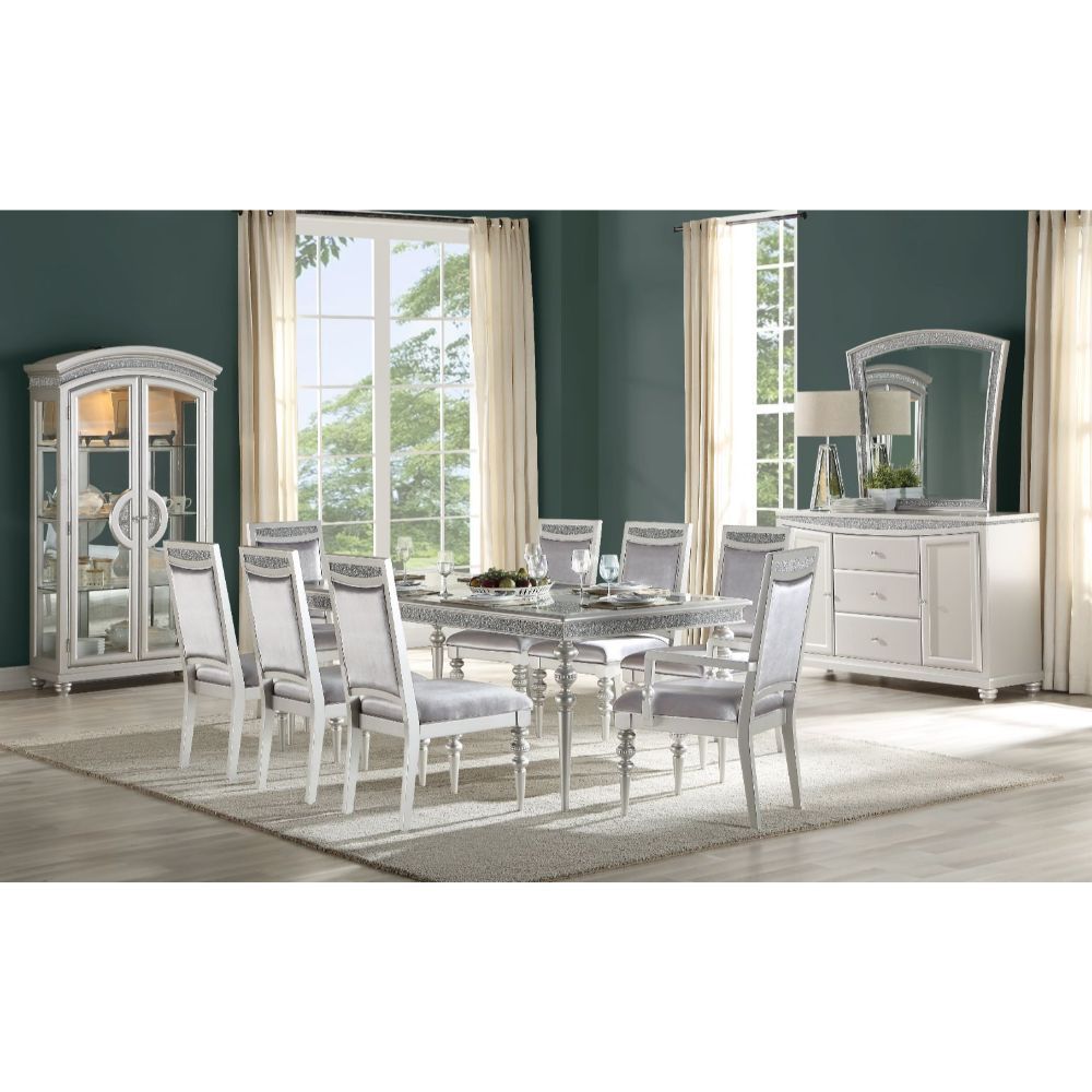 Maverick - Dining Table - Platinum, silver