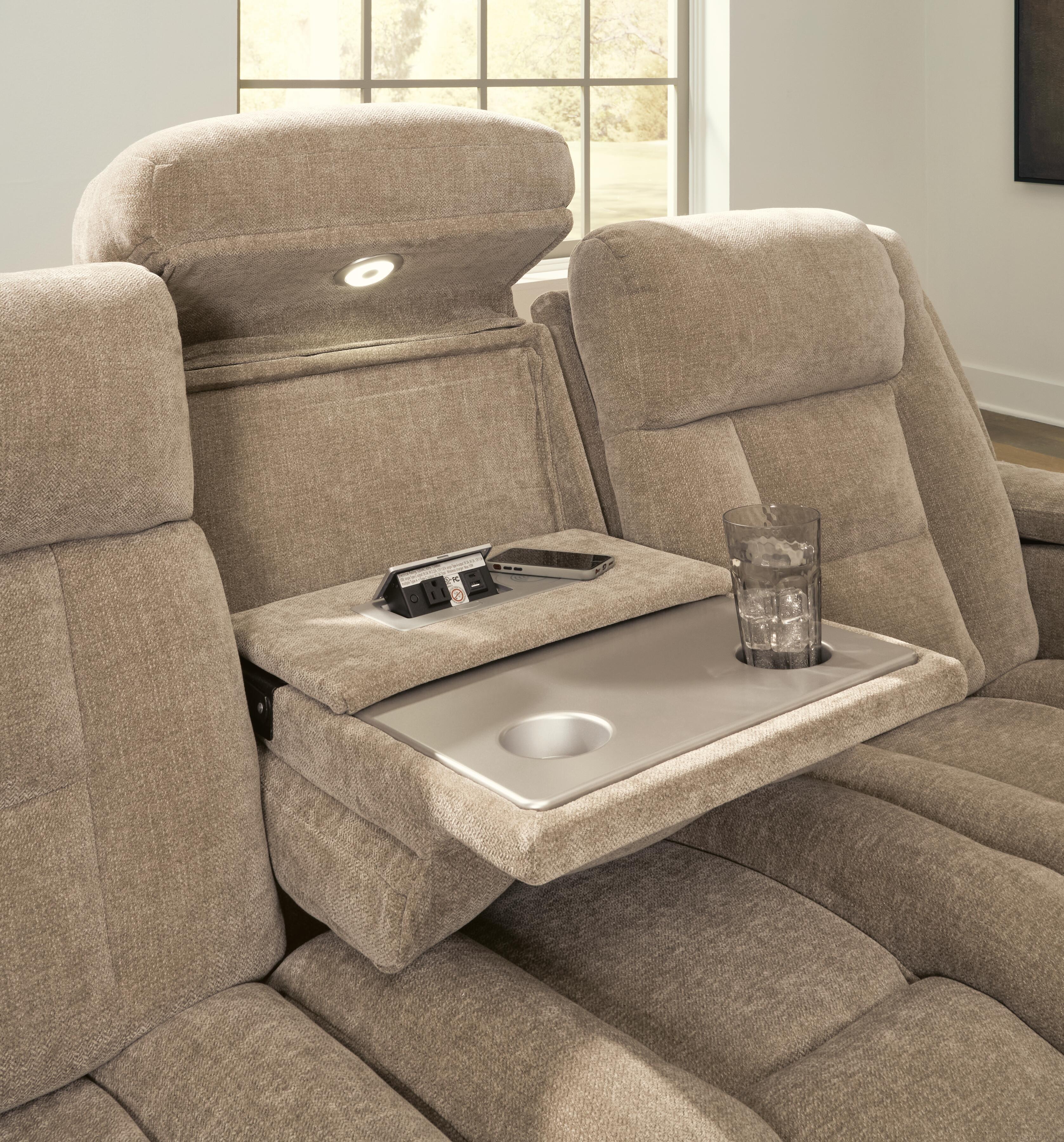 Ashley Furniture Mixed Motion - Power Reclining Sofa With Adjustable Headrest - Brownstone - Image 10