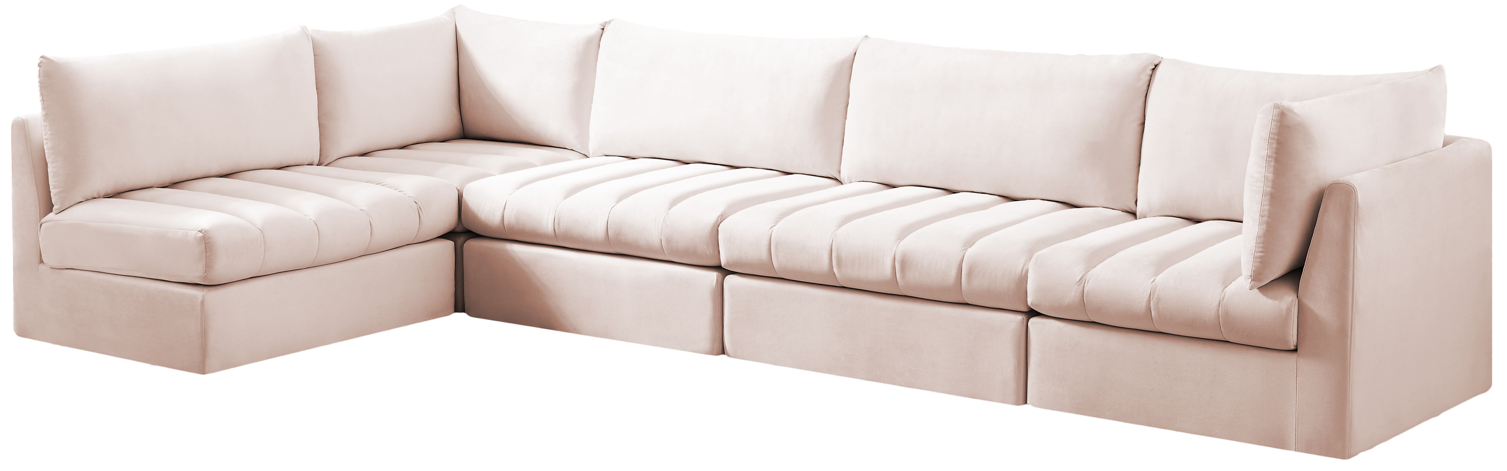 Jacob - Modular Sectional 5 Piece - Pink
