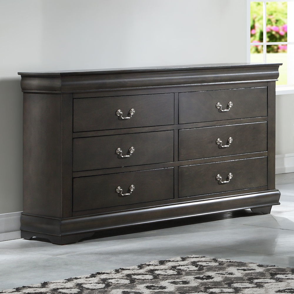 Louis Philippe - Dresser - Dark Gray, dark gray