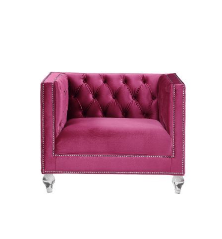 Heibero - Chair (Same Lv01402) - Burgundy Velvet, purple, view 3