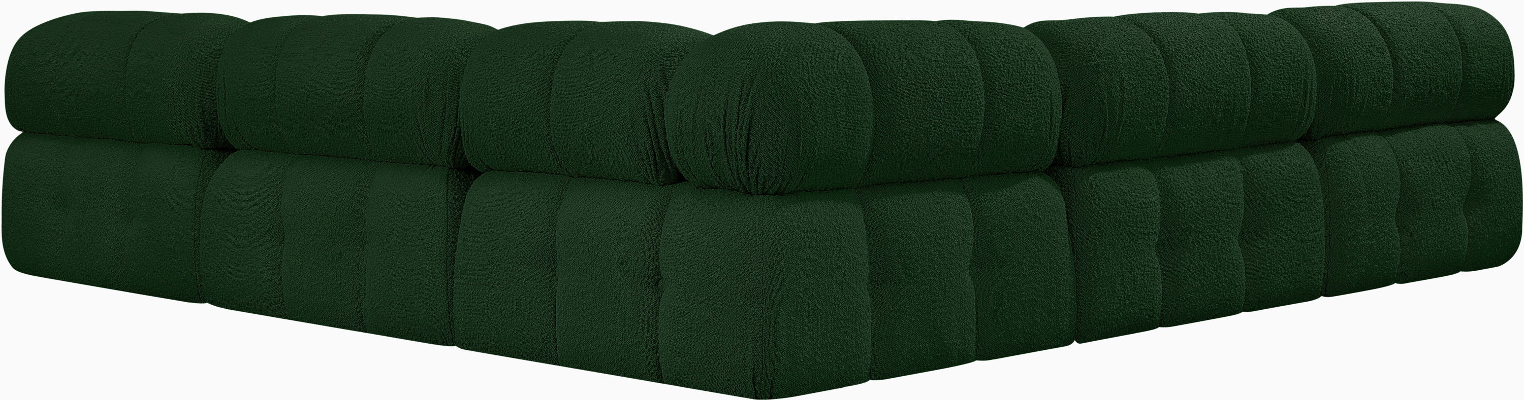 Ames - 5 Piece Fabric Modular Corner Sectional - Green
