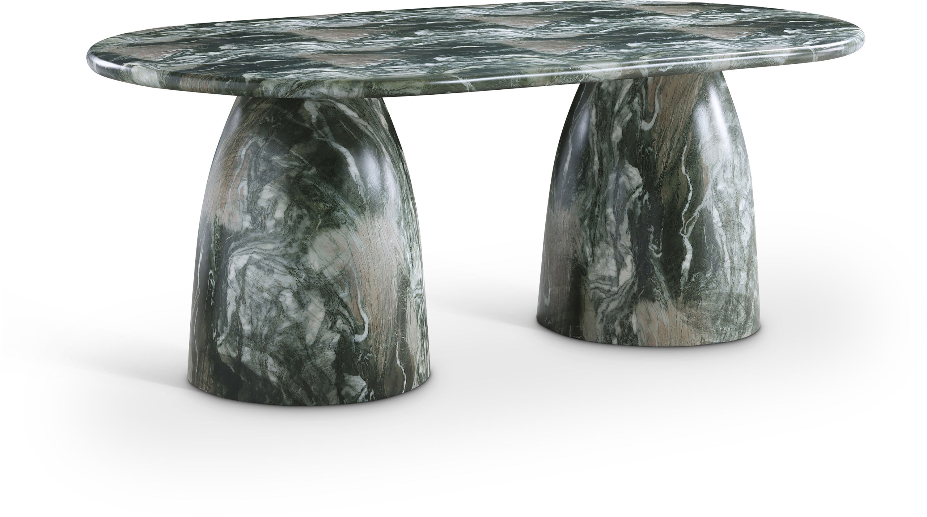 Cosenza - 78" Marble Finish Concrete Dining Table - Green