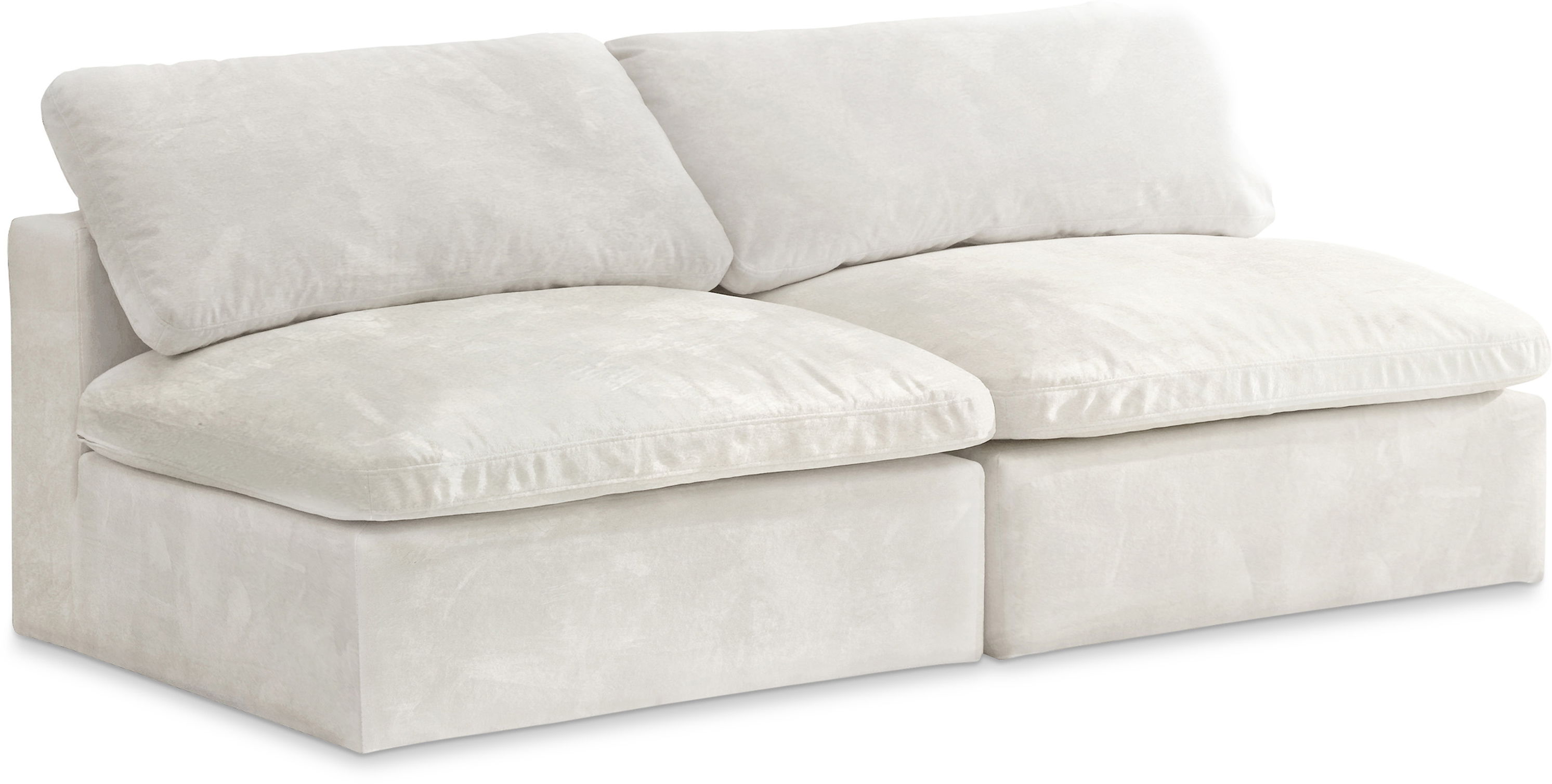 Cozy - 2 Seat Modular Armless Sofa - Cream