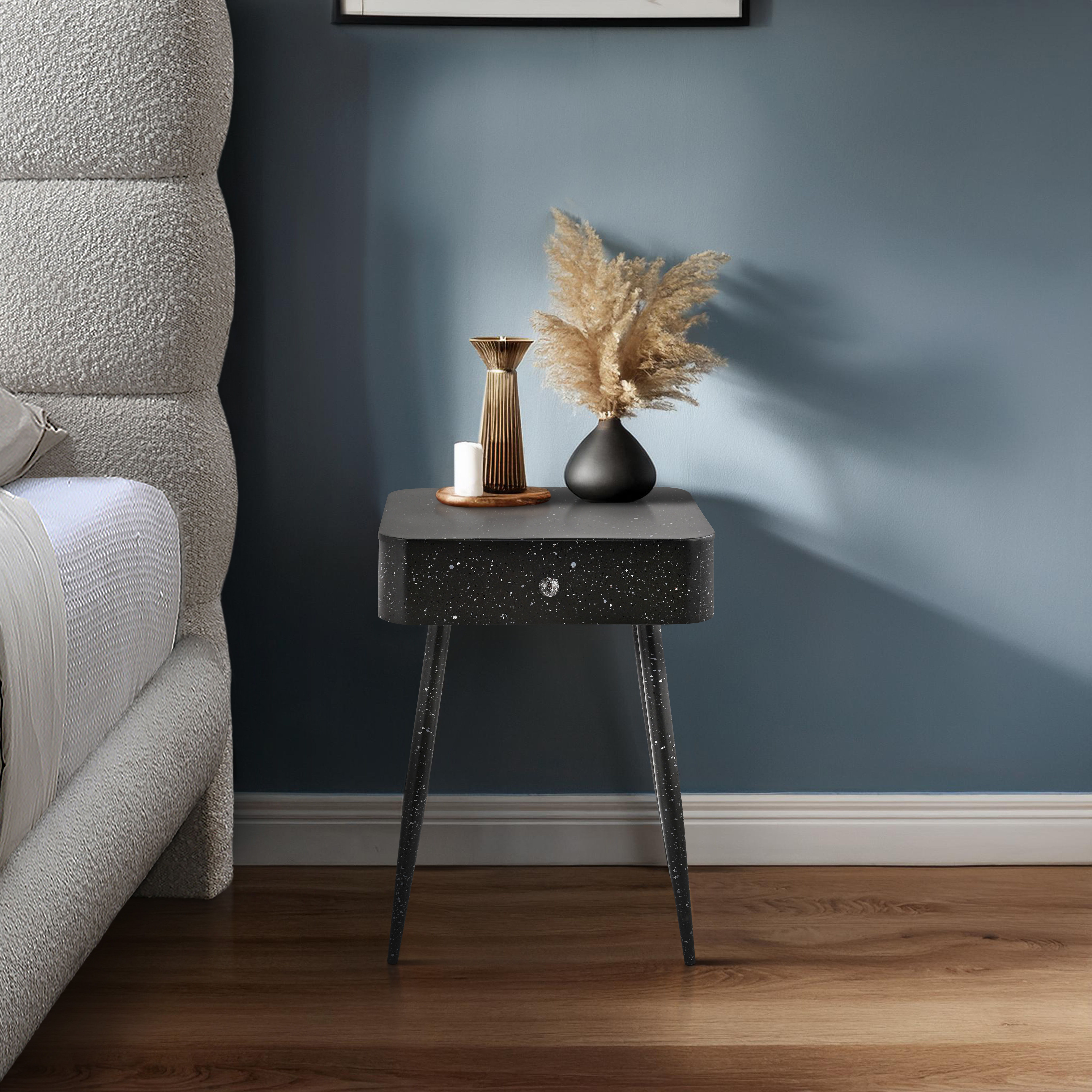 Rylan - Iron Night Stand - Black
