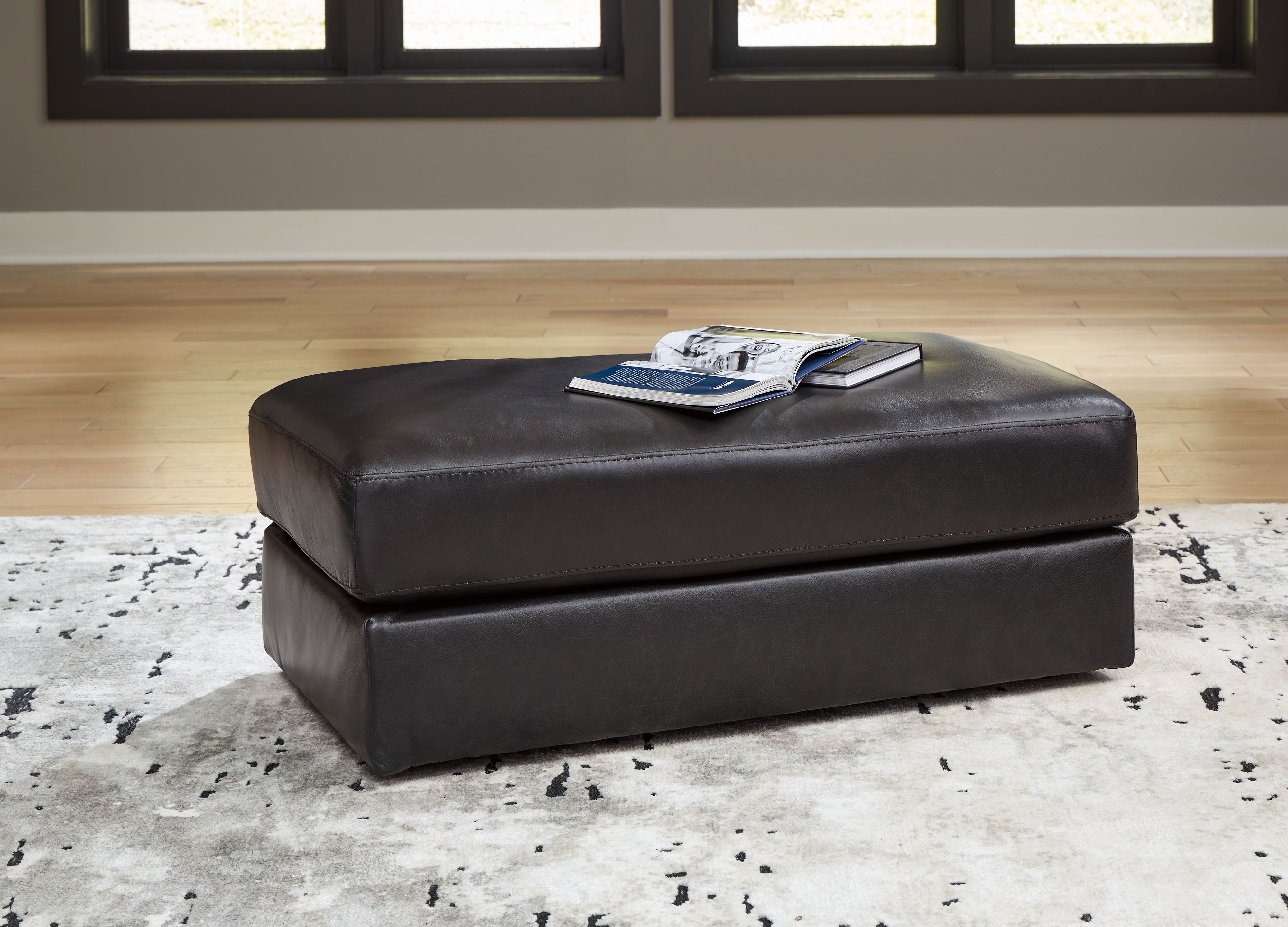 Ashley Furniture Amiata - 4 Pc. - Sofa, Loveseat, Chair And A Half, Ottoman - Onyx - Image 13