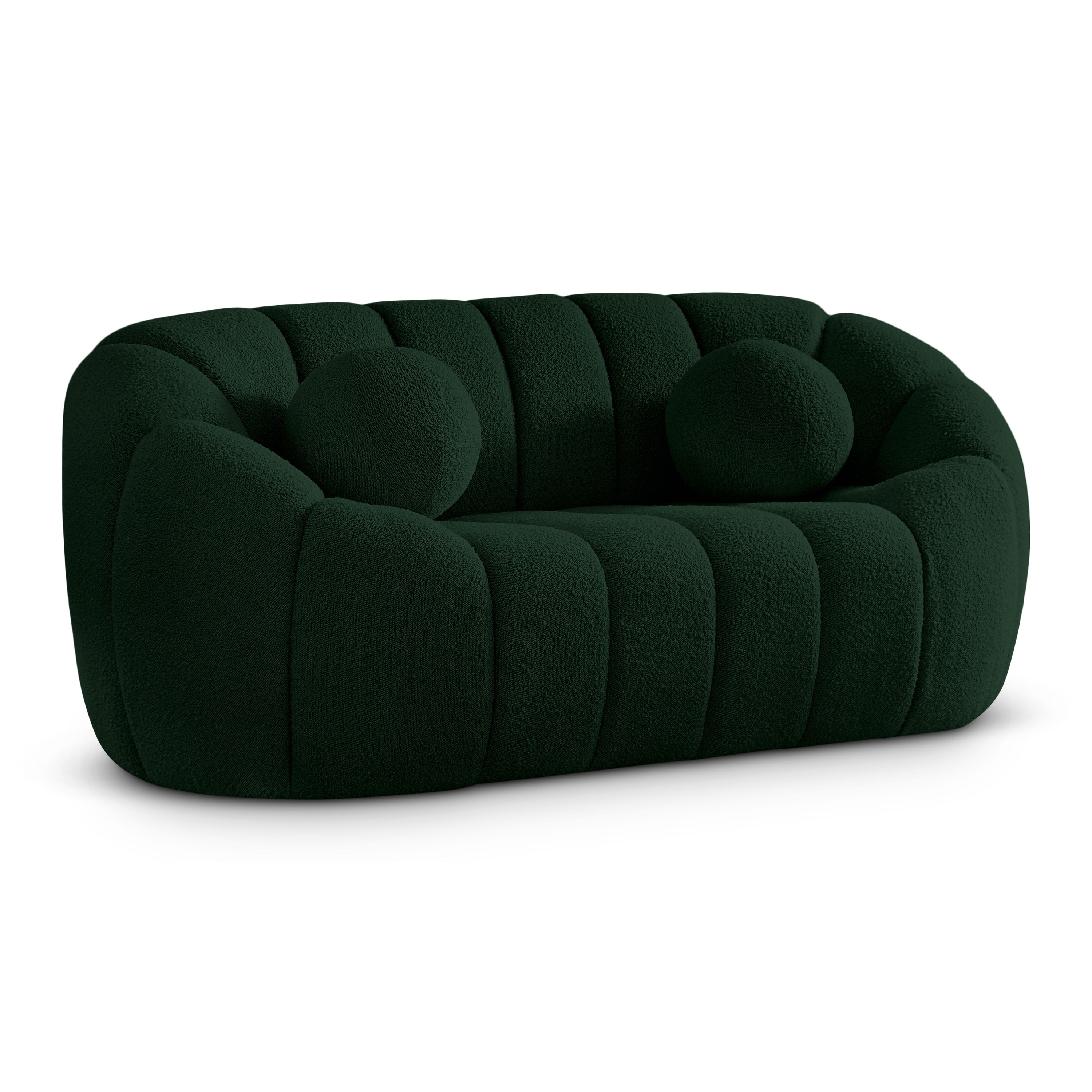 Elijah - Boucle Loveseat - Green