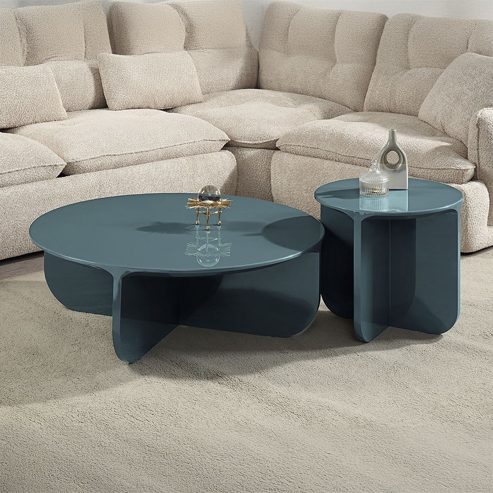 Lamond - Coffee Table - Teal High Gloss, blue, view 5