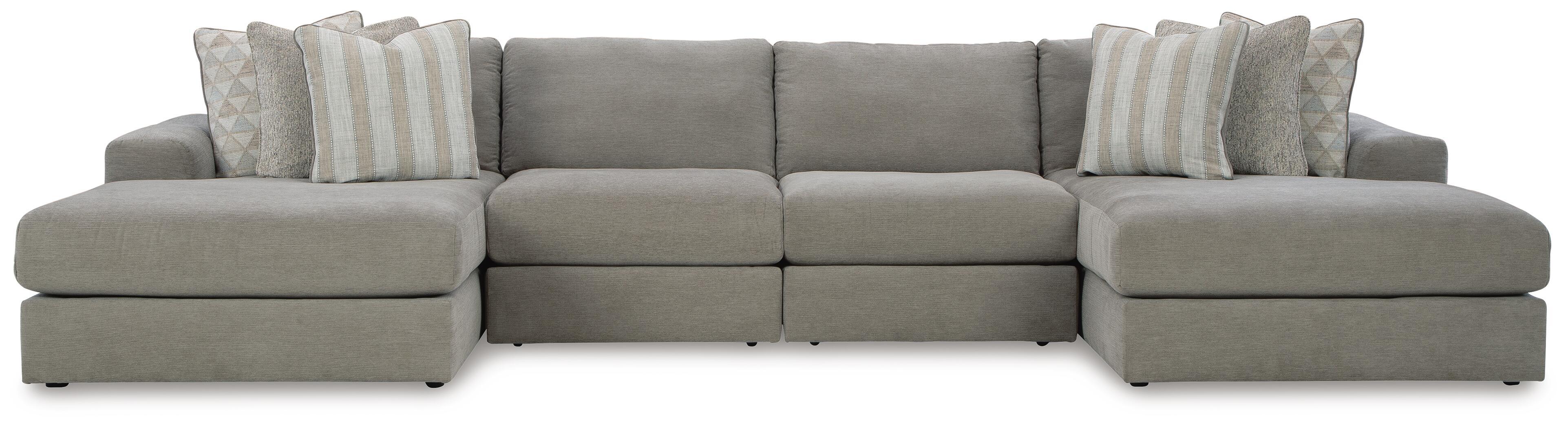 Avaliyah – 4-Piece Double Chaise Sectional – Ash