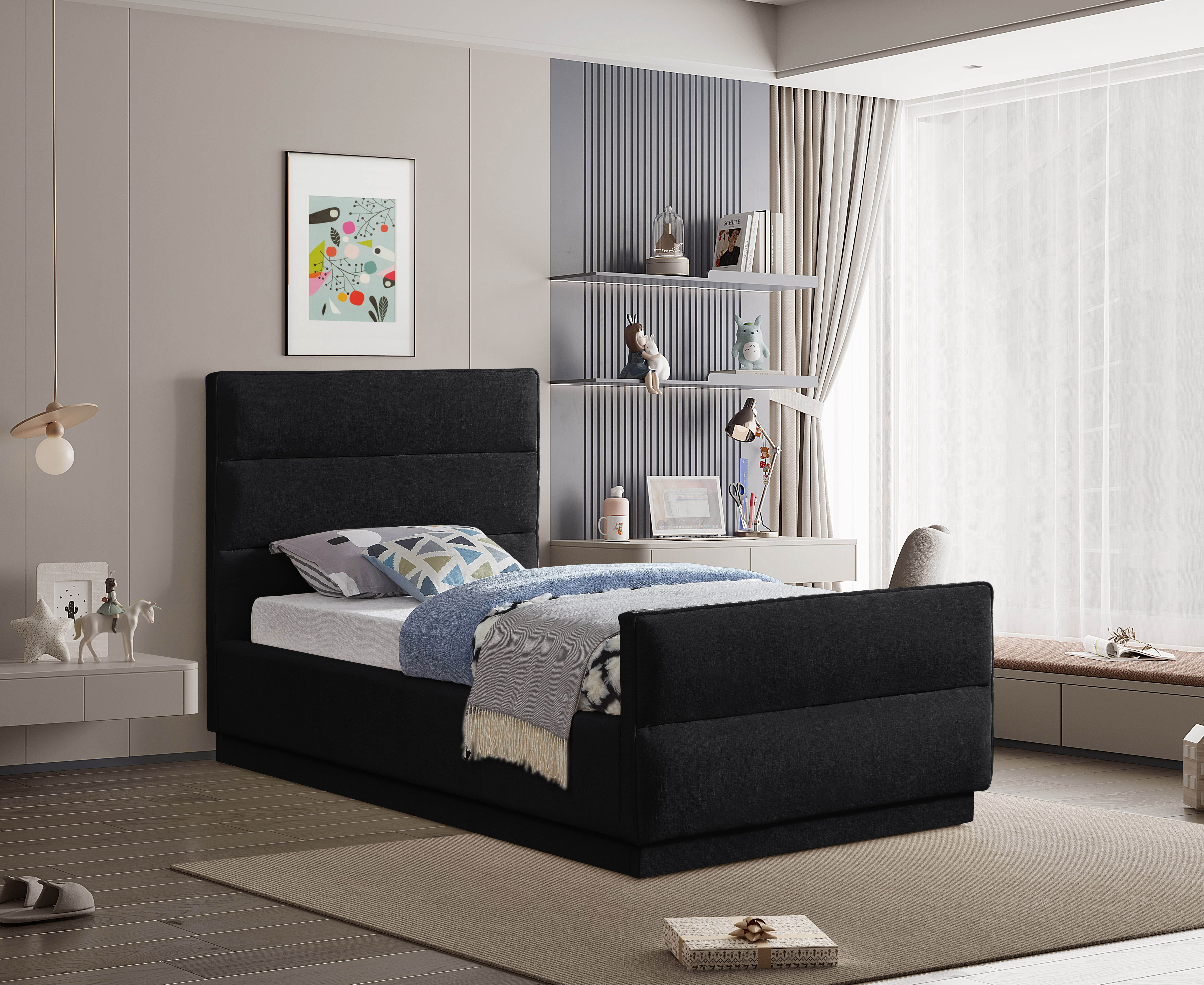 Paxton - Twin Bed - Black