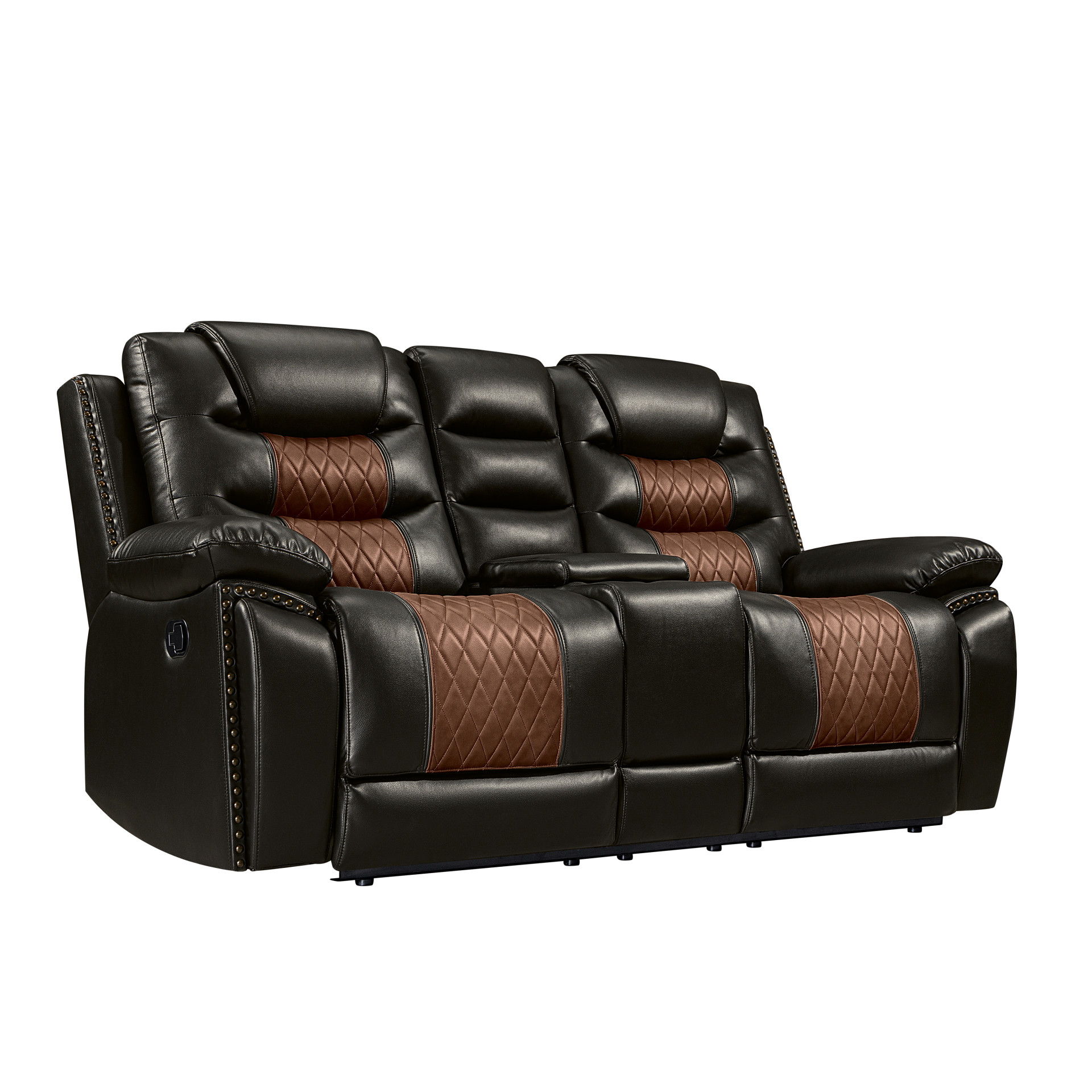 Console Loveseat With Dual Recliners