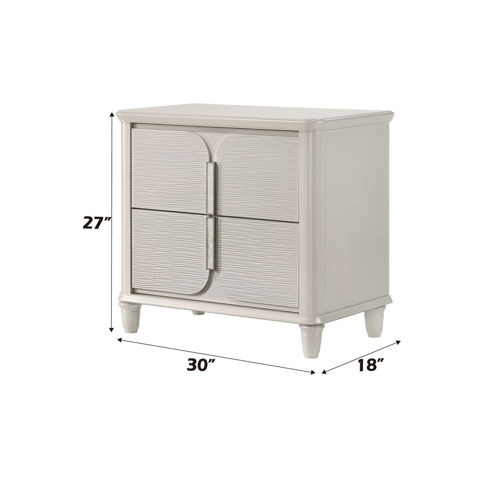 Laveda - Nightstand - Pearl White, white, view 5