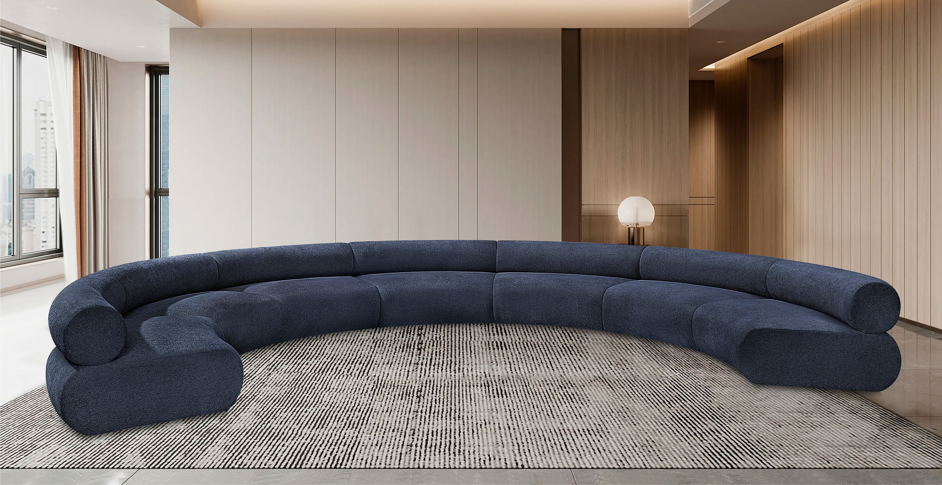 Bale - 7 Piece Modular Sofa - Navy
