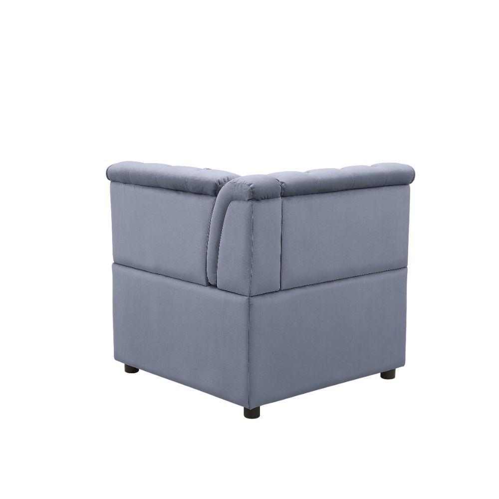 Bois II - Modular Wedge - Gray Velvet, gray, view 3