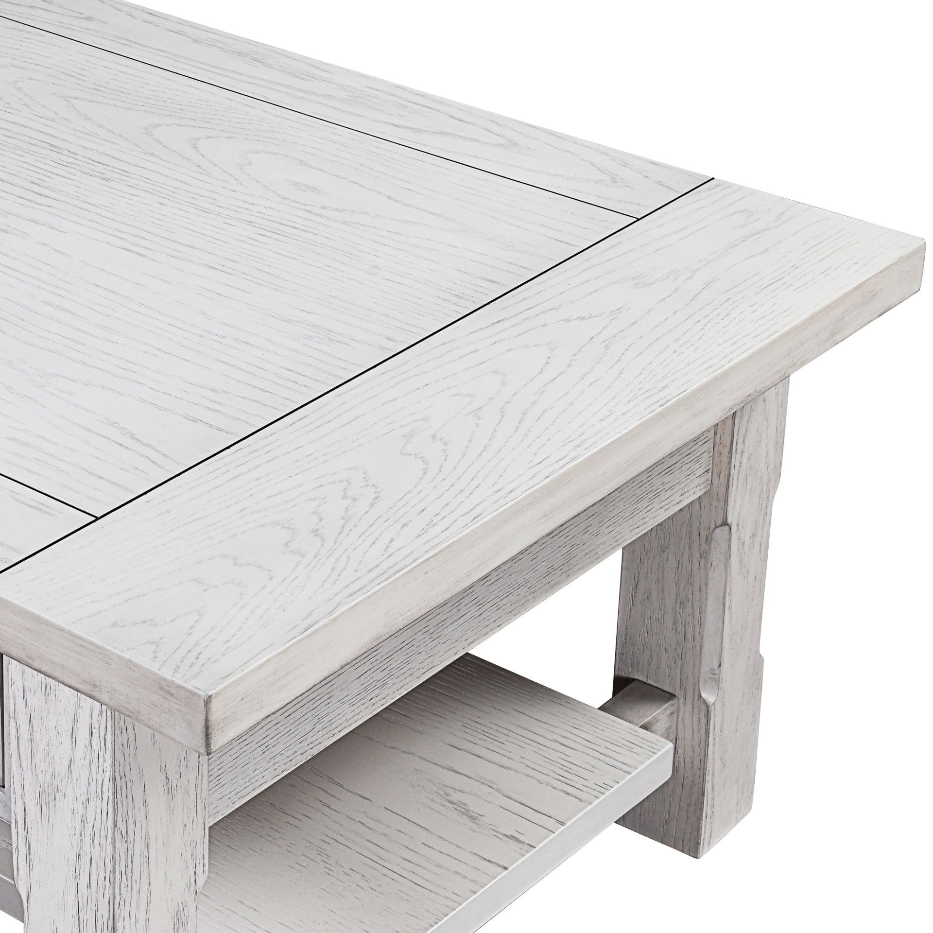Dorsey - 2 Drawer Coffee Table - White, white, view 4