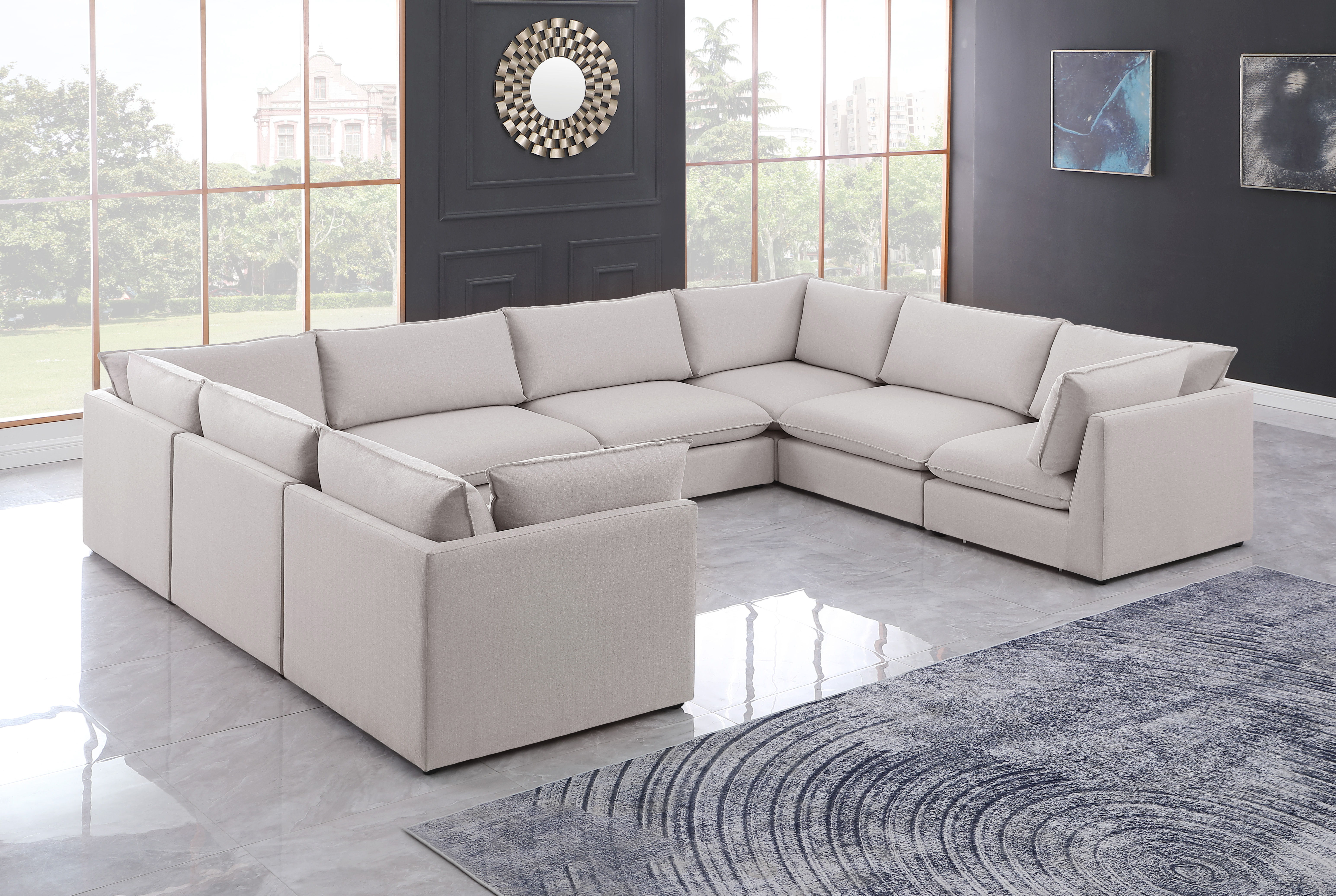 Mackenzie - 8 Piece Modular Sectional - Beige