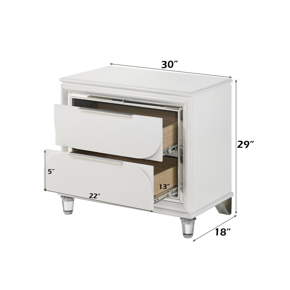 Tarian - Nightstand - Pearl White, white, view 8