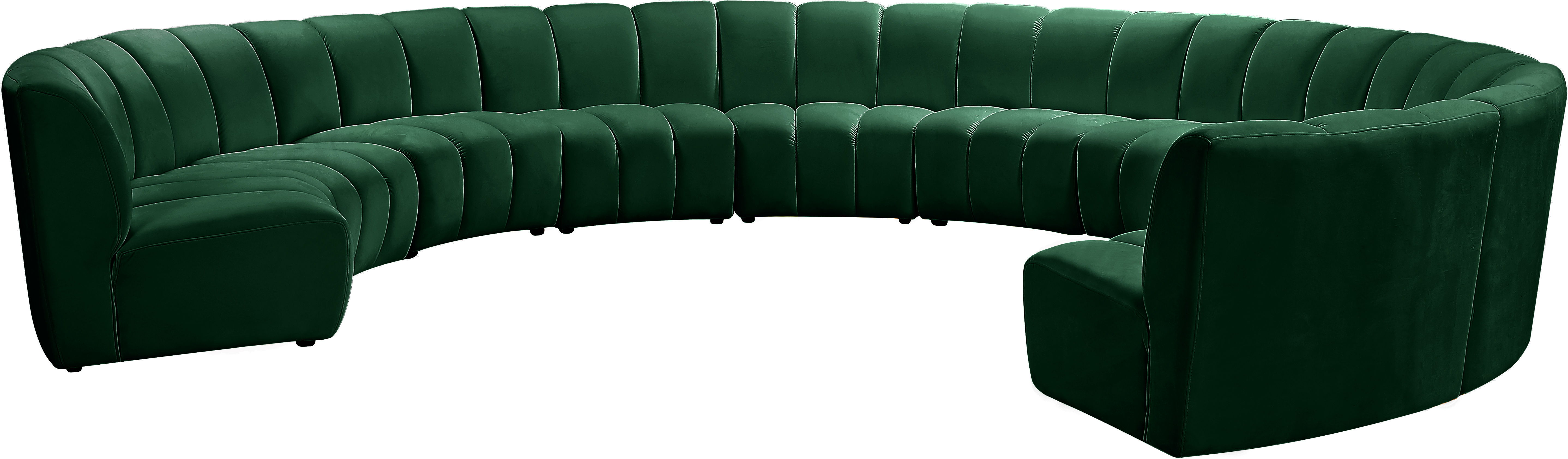 Infinity - 10 Piece Fabric Modular Sectional - Green