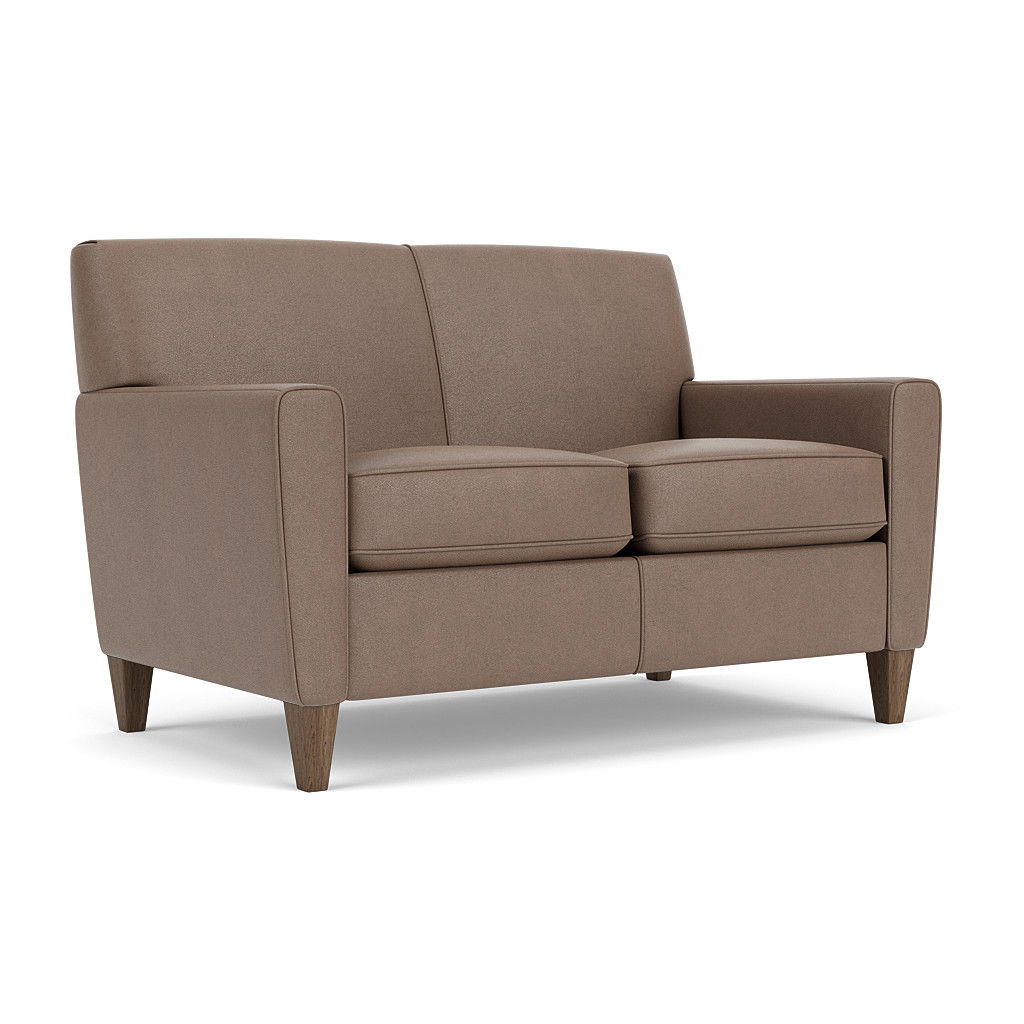 Digby - Leather Loveseat, beige, view 3