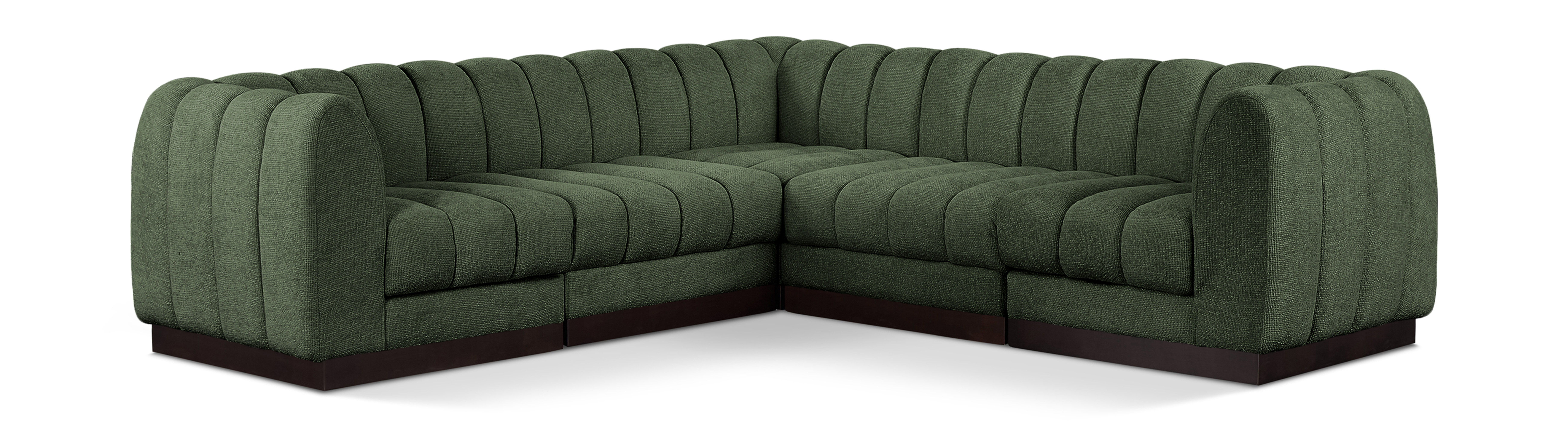 Quinn - 5 Piece Modular Corner Sectional - Green