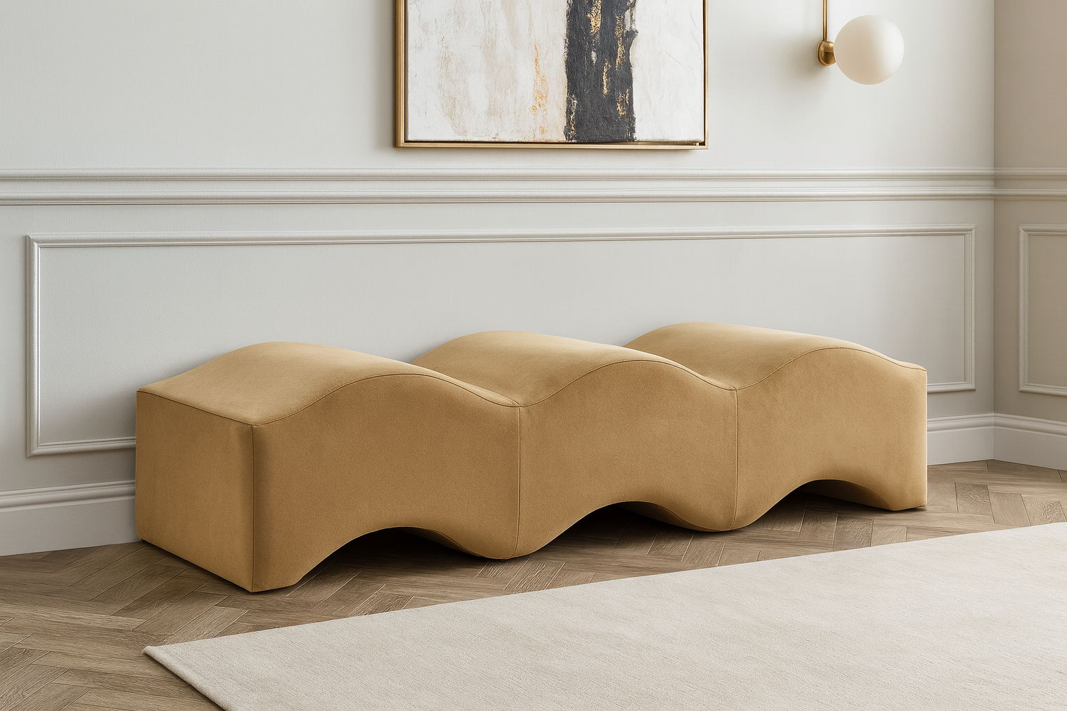 Wave - Bench - Beige