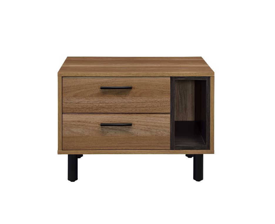 Trolgar - Accent Table - Brown Oak & Black, light brown, view 3