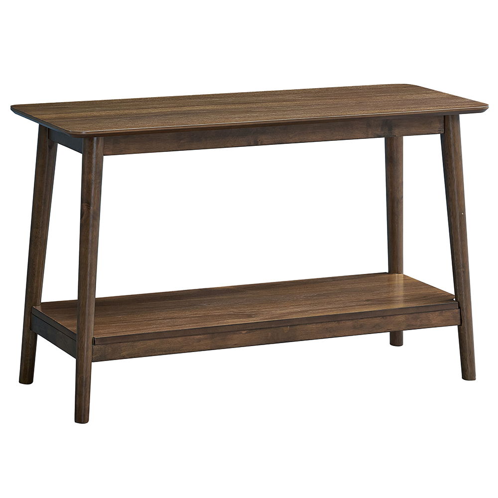 Lamonte - Sofa Table With Shelf - Walnut, dark brown