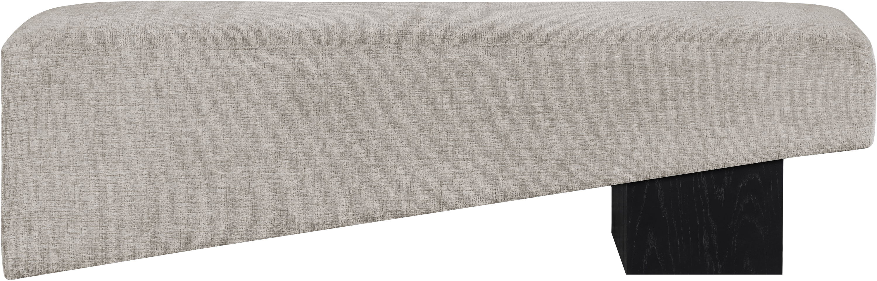 Alora - Bench With Black Base - Gray