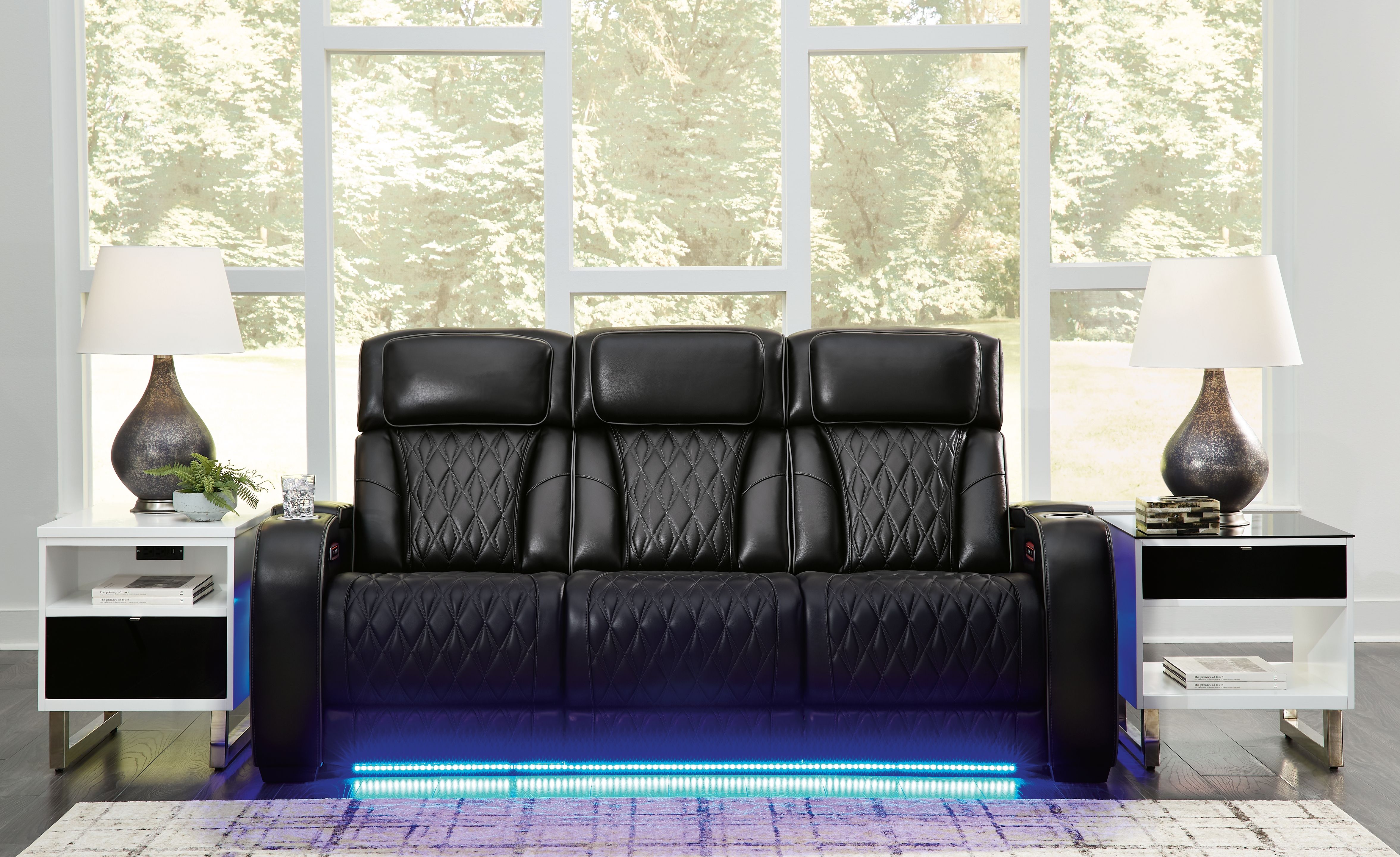 Boyington - Power Reclining Sofa With Adj Headrest - Black