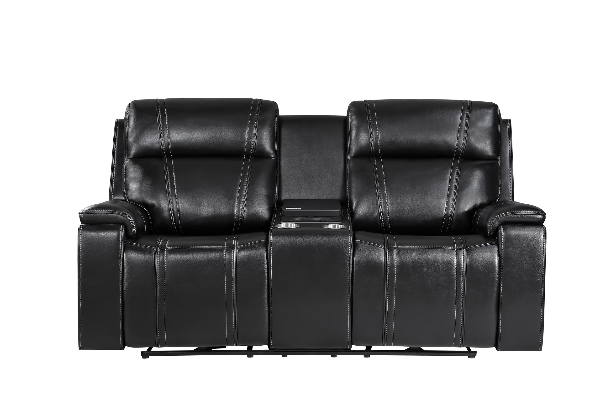 U8880 - 3 Piece Living Room Set (Power Reclining Sofa / Power Console Reclining Loveseat / Power Recliner) - Black