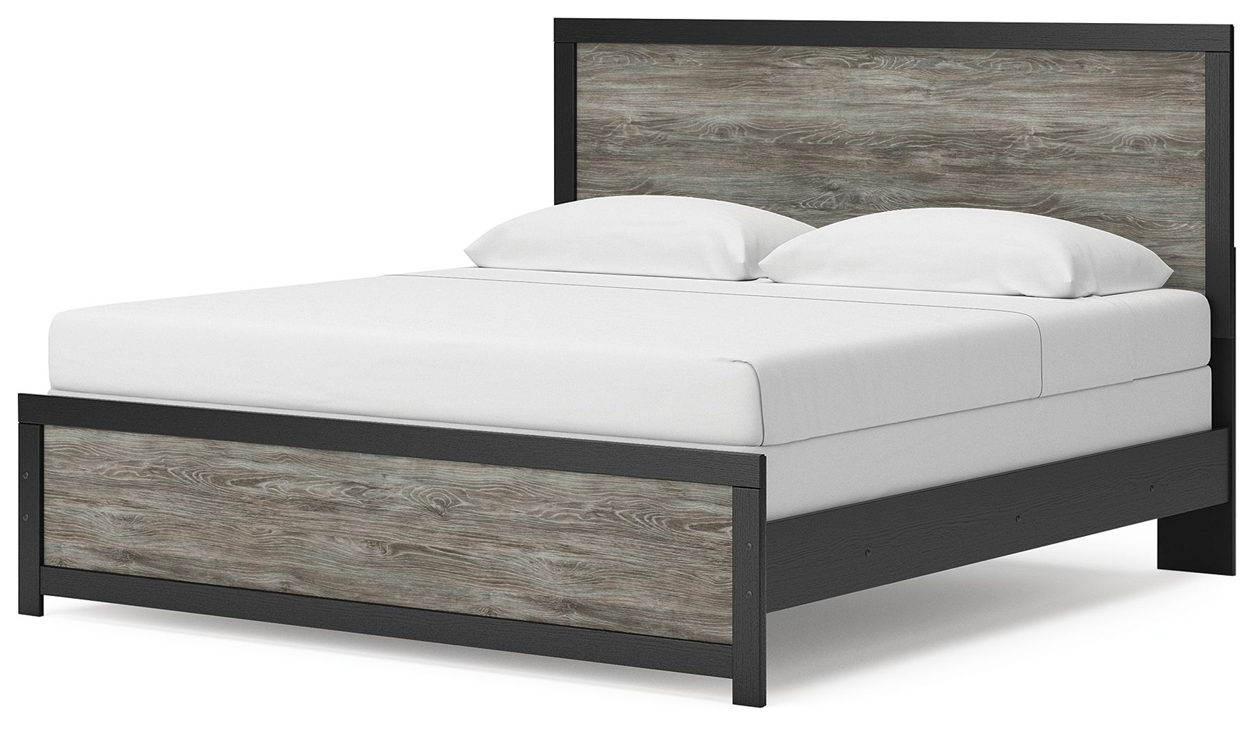Ashley Furniture Broachmyn - King Panel Bed - Black / Gray - Image 4