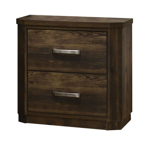 Elettra - Nightstand - Rustic Walnut, dark brown