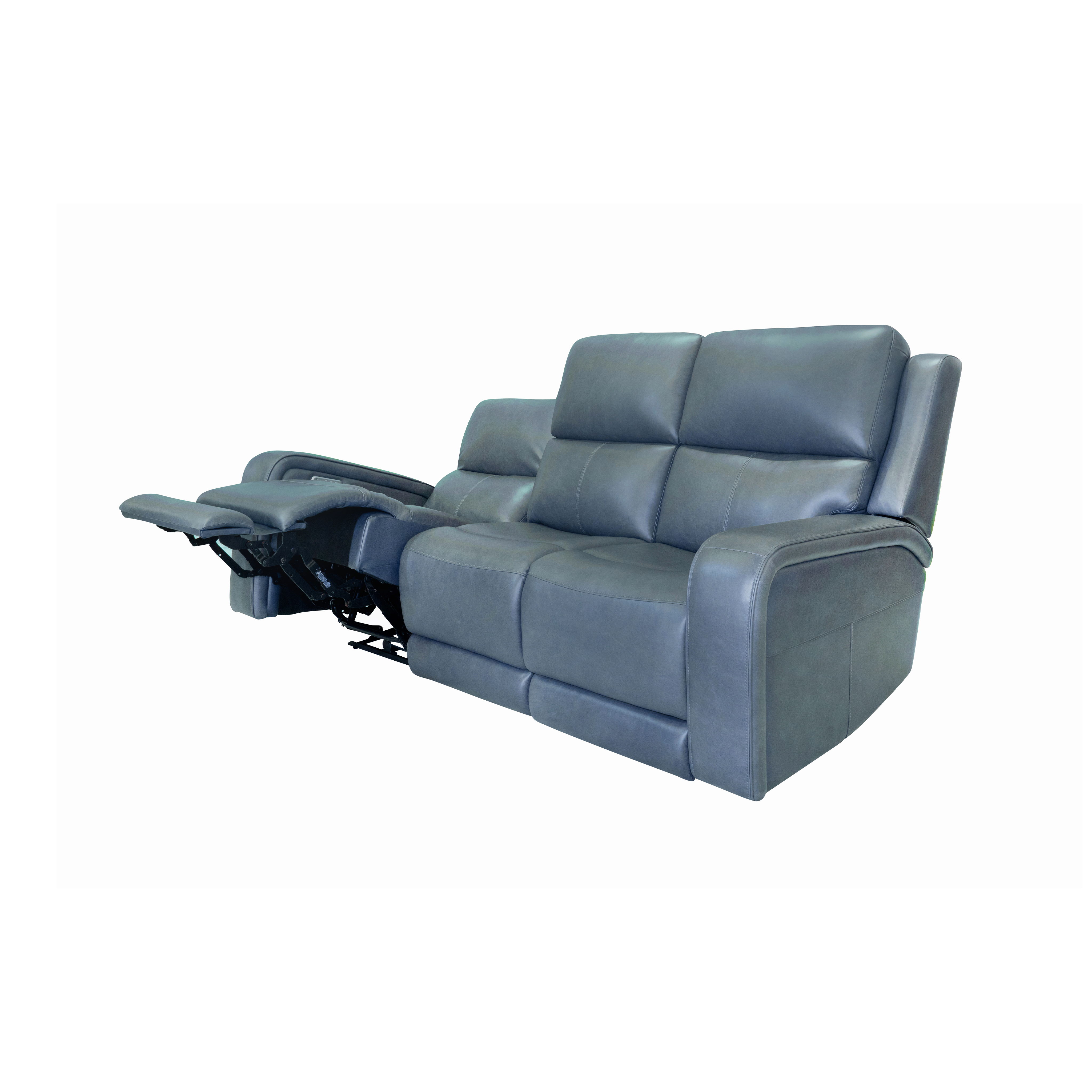 Oasis - Power Reclining Sofa With Power Headrests, Lumbar, Heat & Massage - Storm, blue, view 3