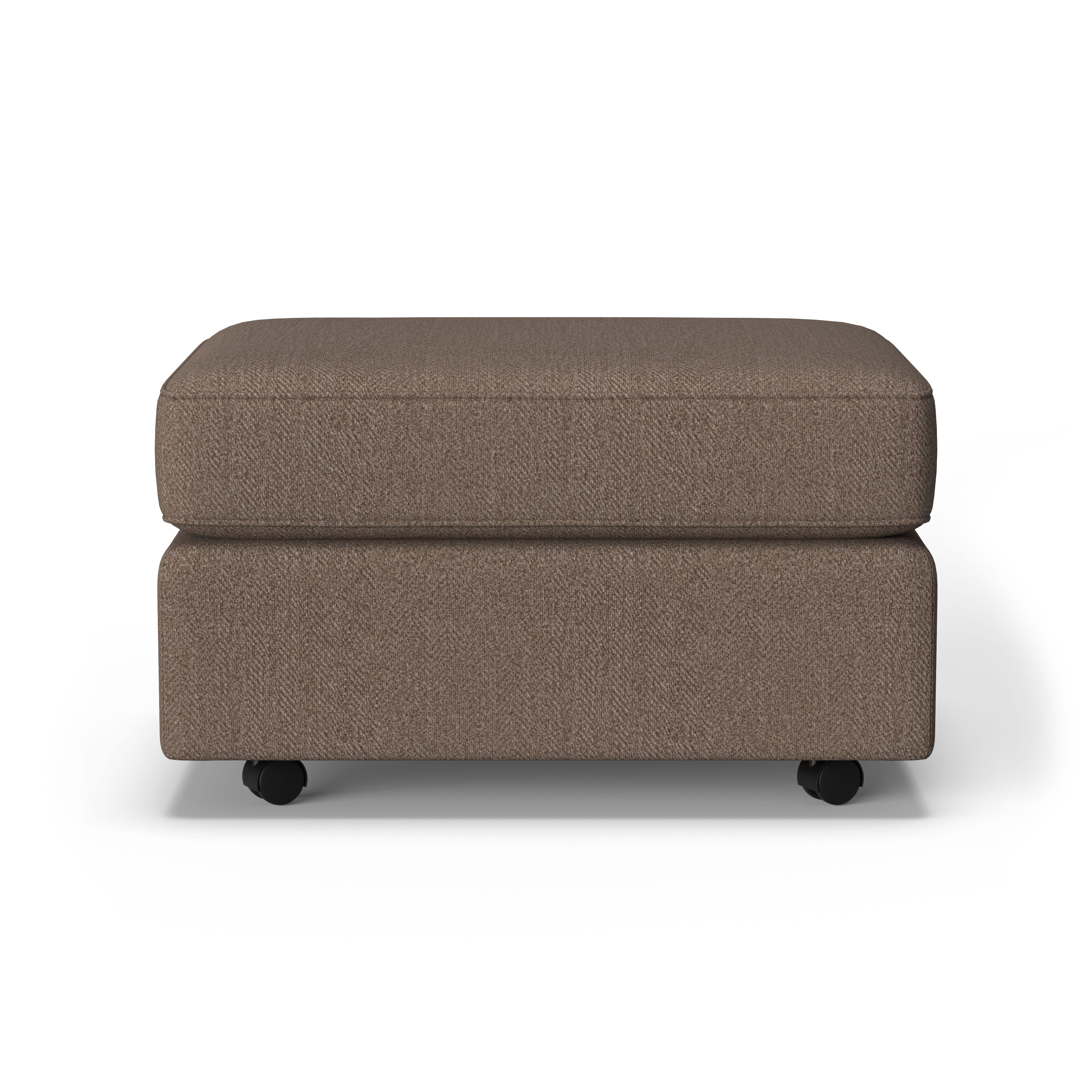 Vail - Fabric Ottoman, dark gray, view 4